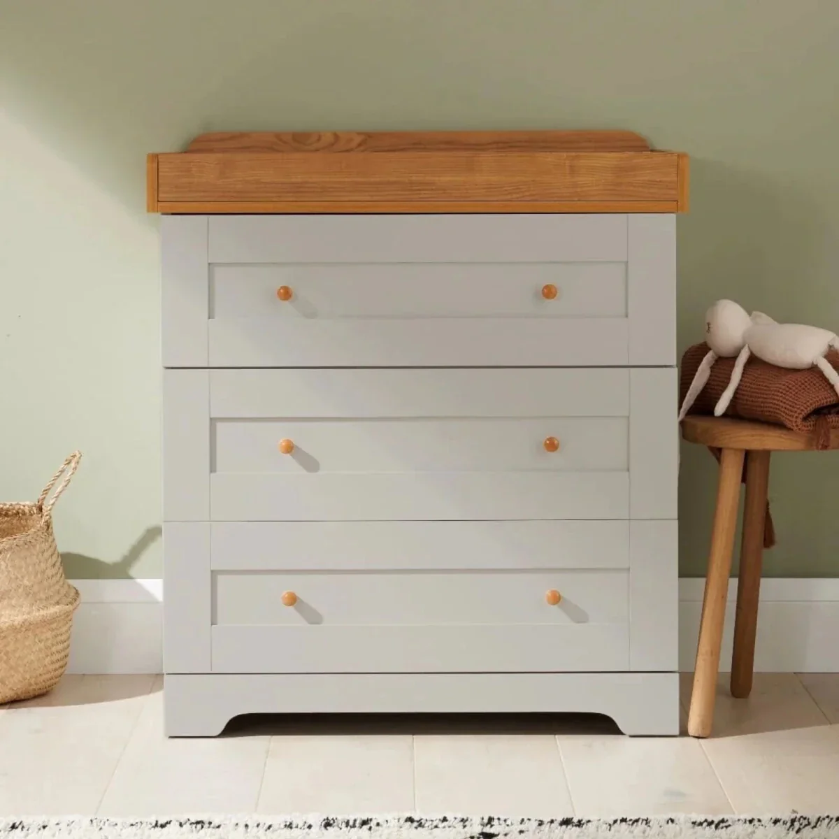 Tutti Bambini Rio 2 pcs Room Set - Dove Grey/Honey Oak - Image 5