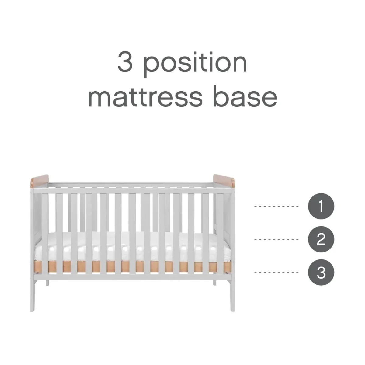 Tutti Bambini Rio 2 pcs Room Set - Dove Grey/Honey Oak - Image 6