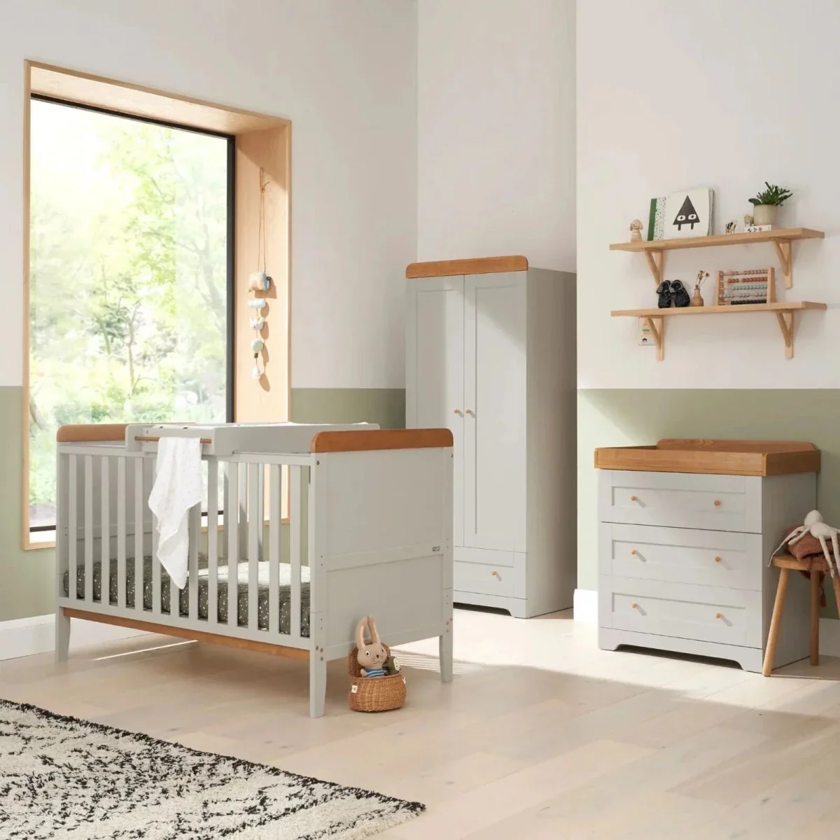 Tutti Bambini Rio Chest Changer - Dove Grey/Honey Oak - Image 4