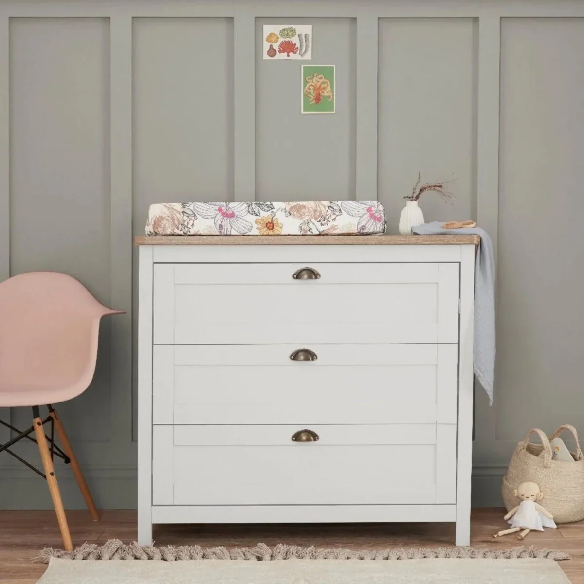 Tutti Bambini Verona 2 pcs Room Set - White/Oak - Image 7