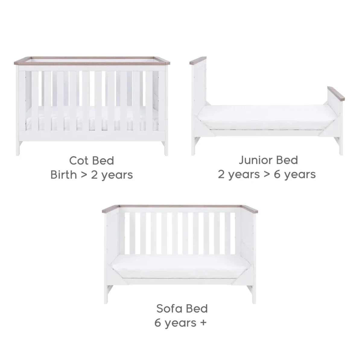 Tutti Bambini Verona 2 pcs Room Set - White/Oak - Image 9