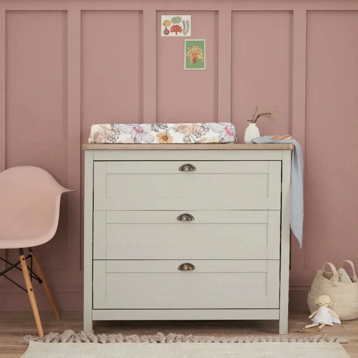 Tutti Bambini Verona 3 pcs Room Set - Dove Grey/Oak - Image 5