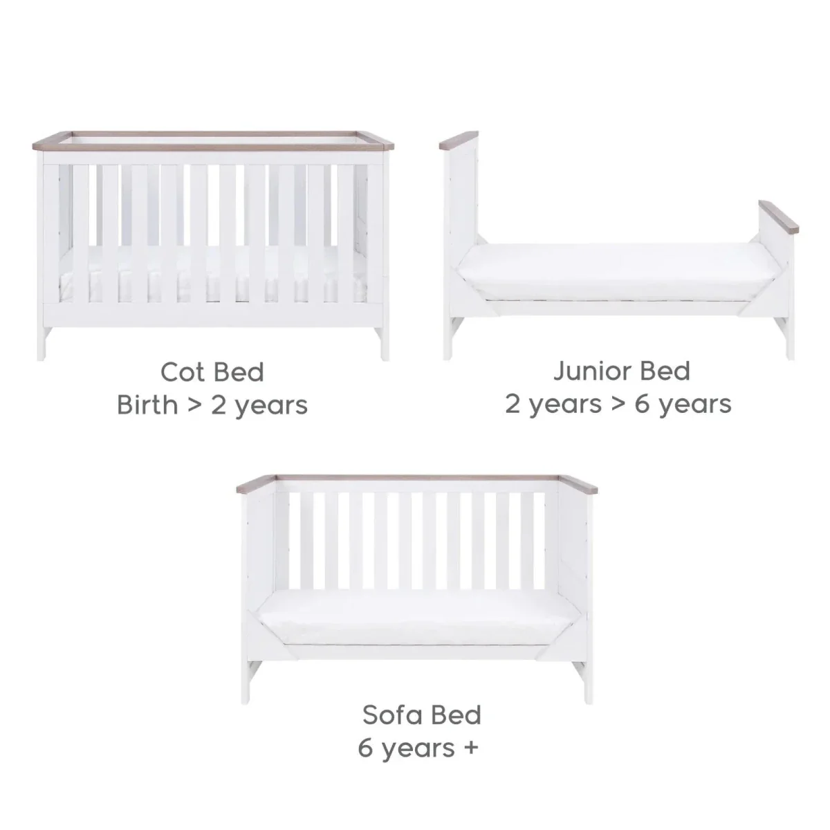Tutti Bambini Verona 3 pcs Room Set - White/Oak - Image 9