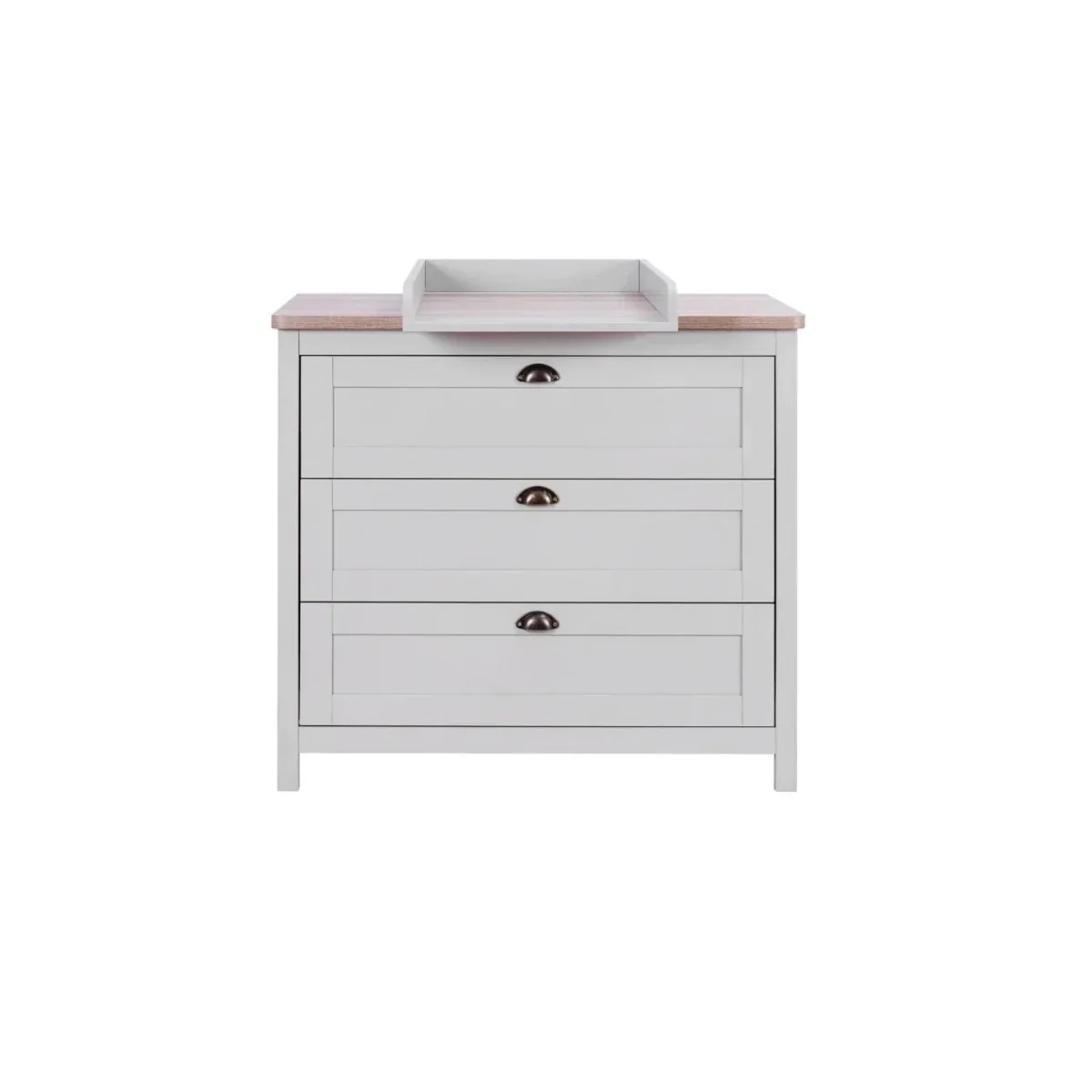 Tutti Bambini Verona Chest Changer - Dove Grey/Oak - Image 2