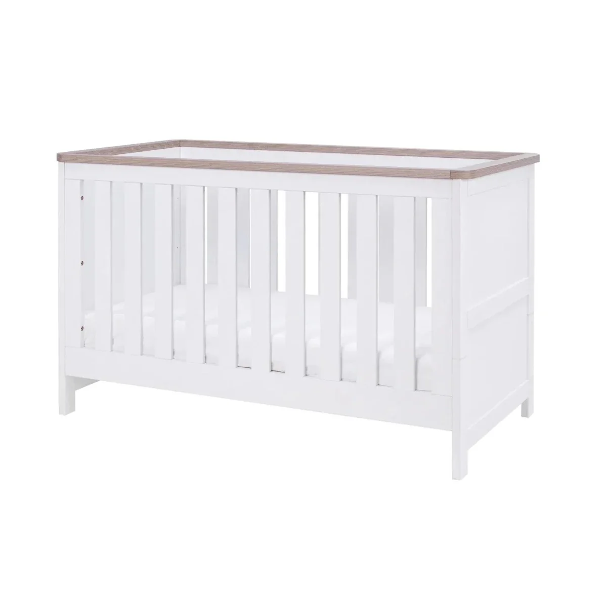 Tutti Bambini Verona Cot Bed - White/Oak - Image 3