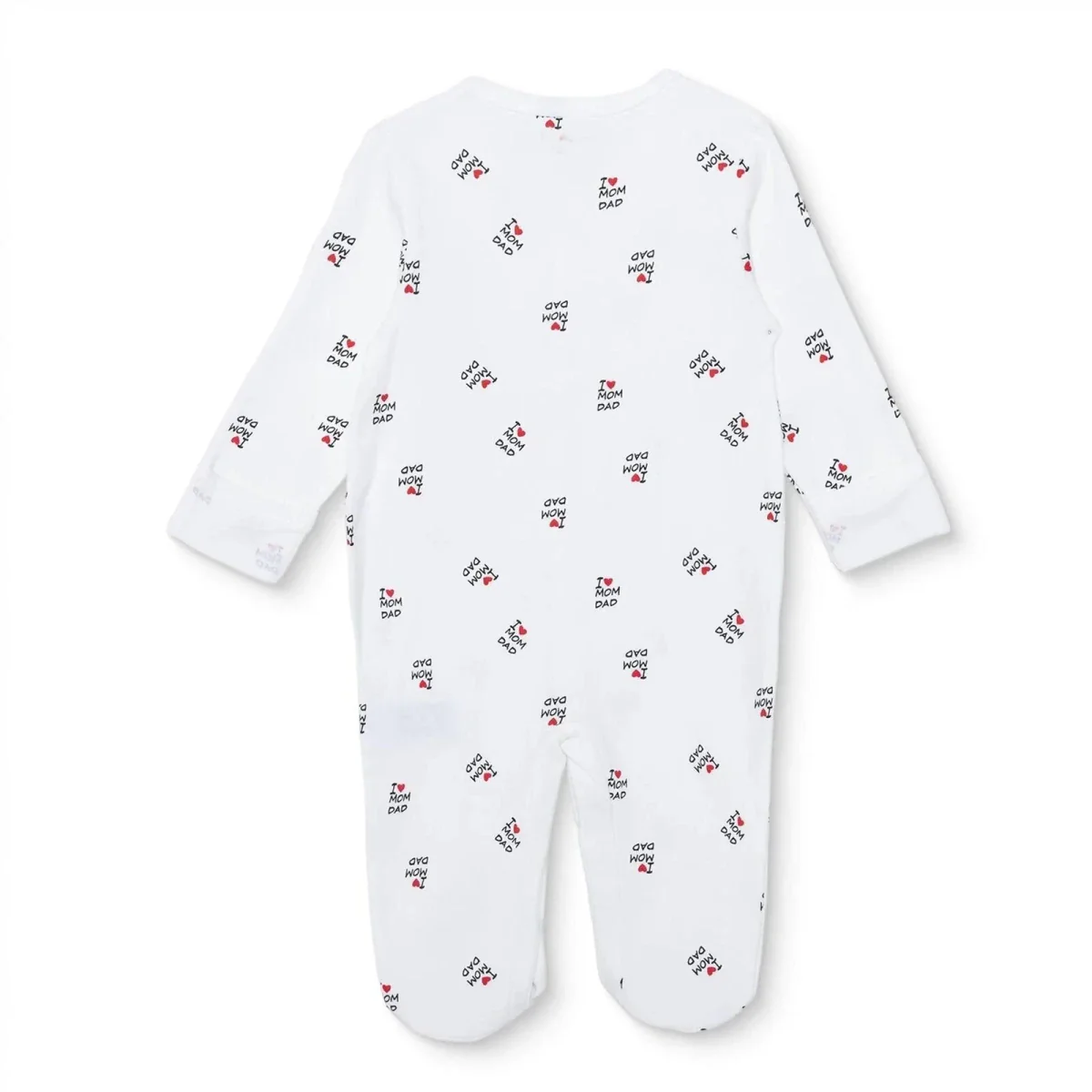 HelloBaby Unisex Footed Sleepsuit Slogan Print - White Printed - Image 2