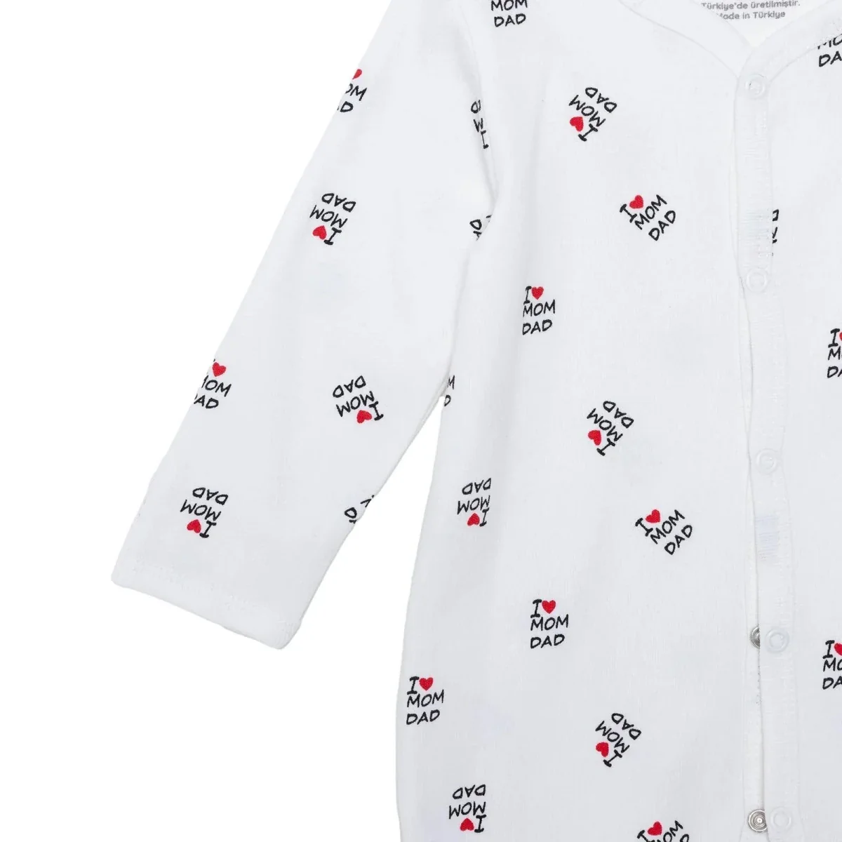 HelloBaby Unisex Footed Sleepsuit Slogan Print - White Printed - Image 4