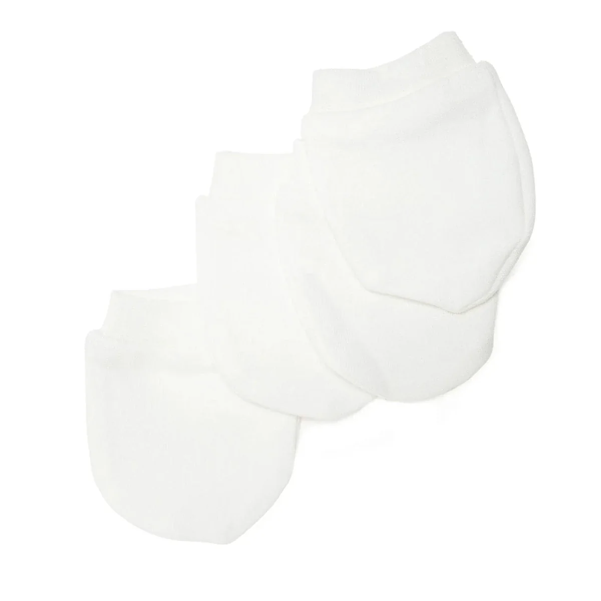 HelloBaby Unisex 100% Cotton Mittens - Ecru - Image 3