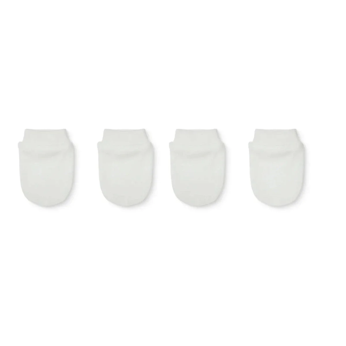 HelloBaby Unisex 100% Cotton Mittens - Ecru - Image 5