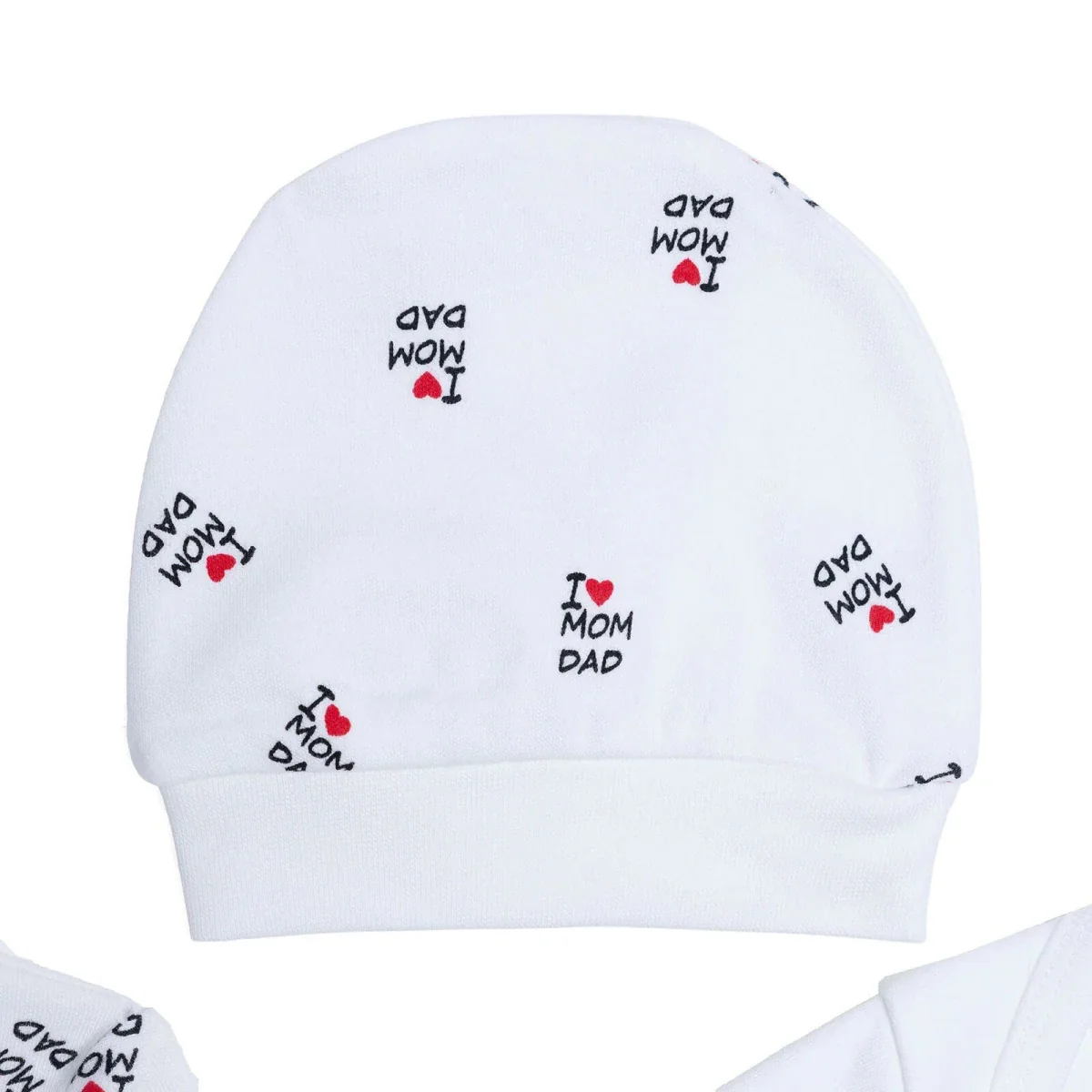 HelloBaby Unisex Sleepsuit Bodysuit & Hat Set Slogan Print - Ecru - Image 5