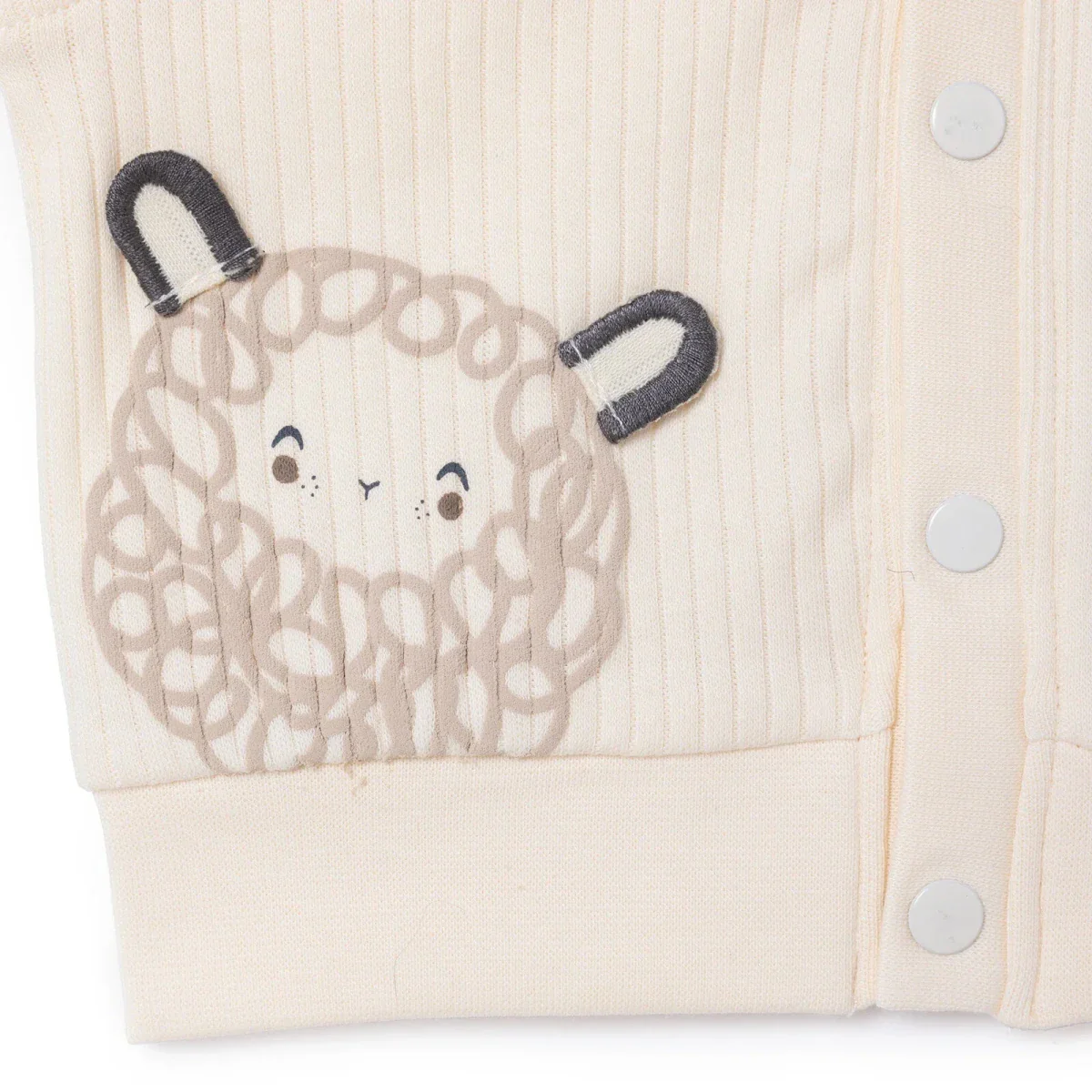 Bebetto Unisex Waistcoat Animal Print - Ecru - Image 6
