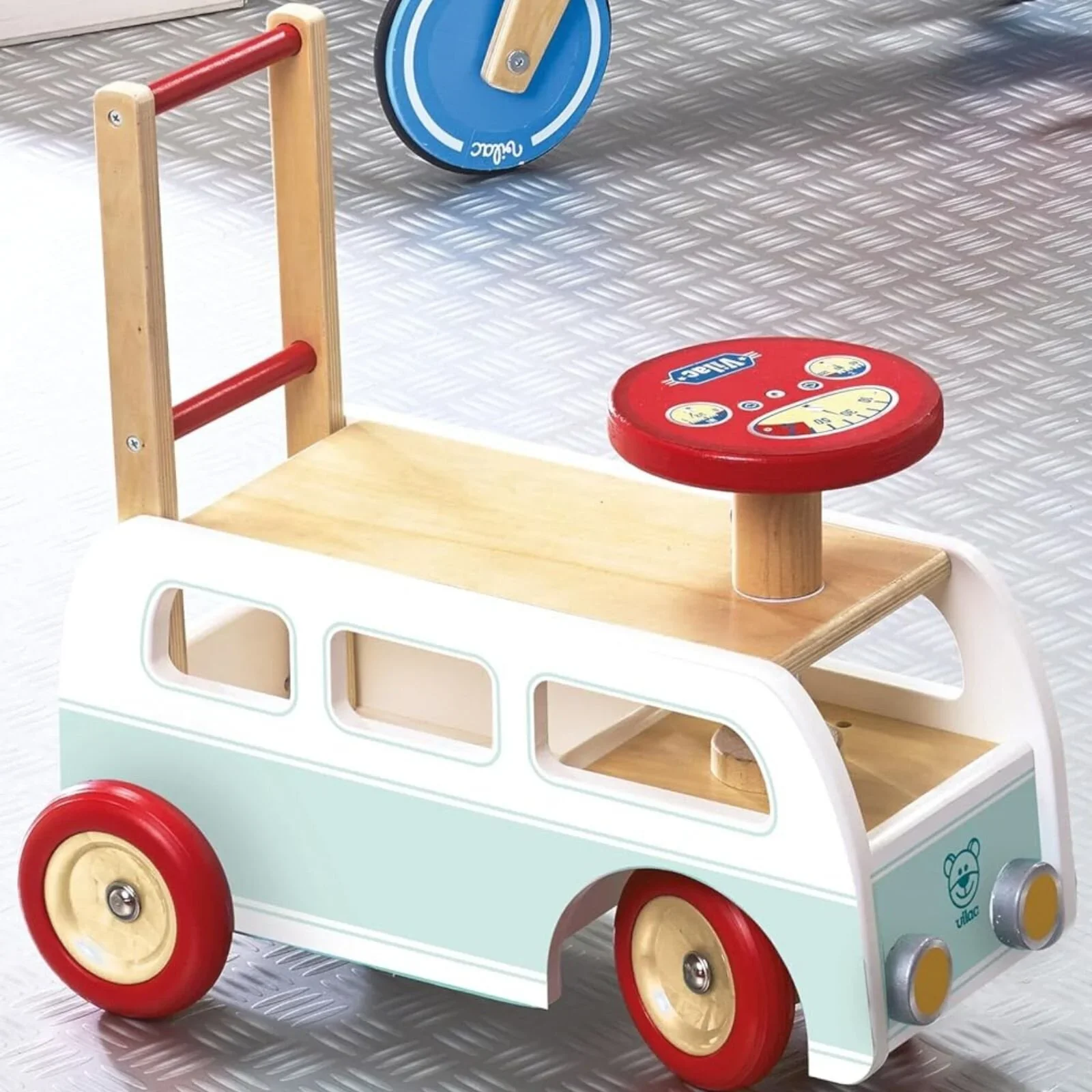 Vilac 2-in-1 Retro Wooden Camper Van - Image 6