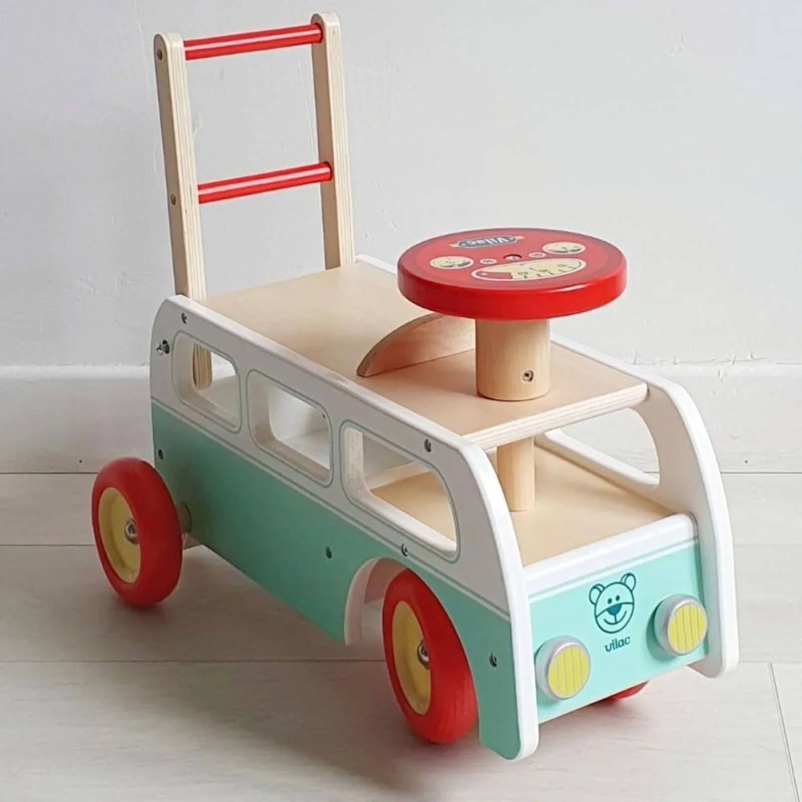 Vilac 2-in-1 Retro Wooden Camper Van - Image 9
