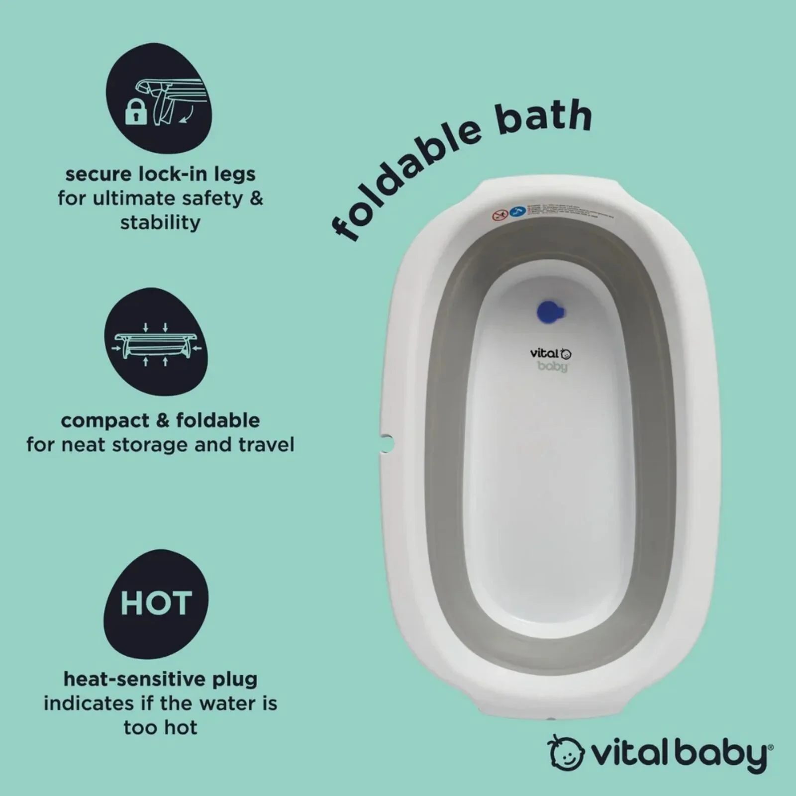 Vital Baby Foldable Bath Tube - Image 2