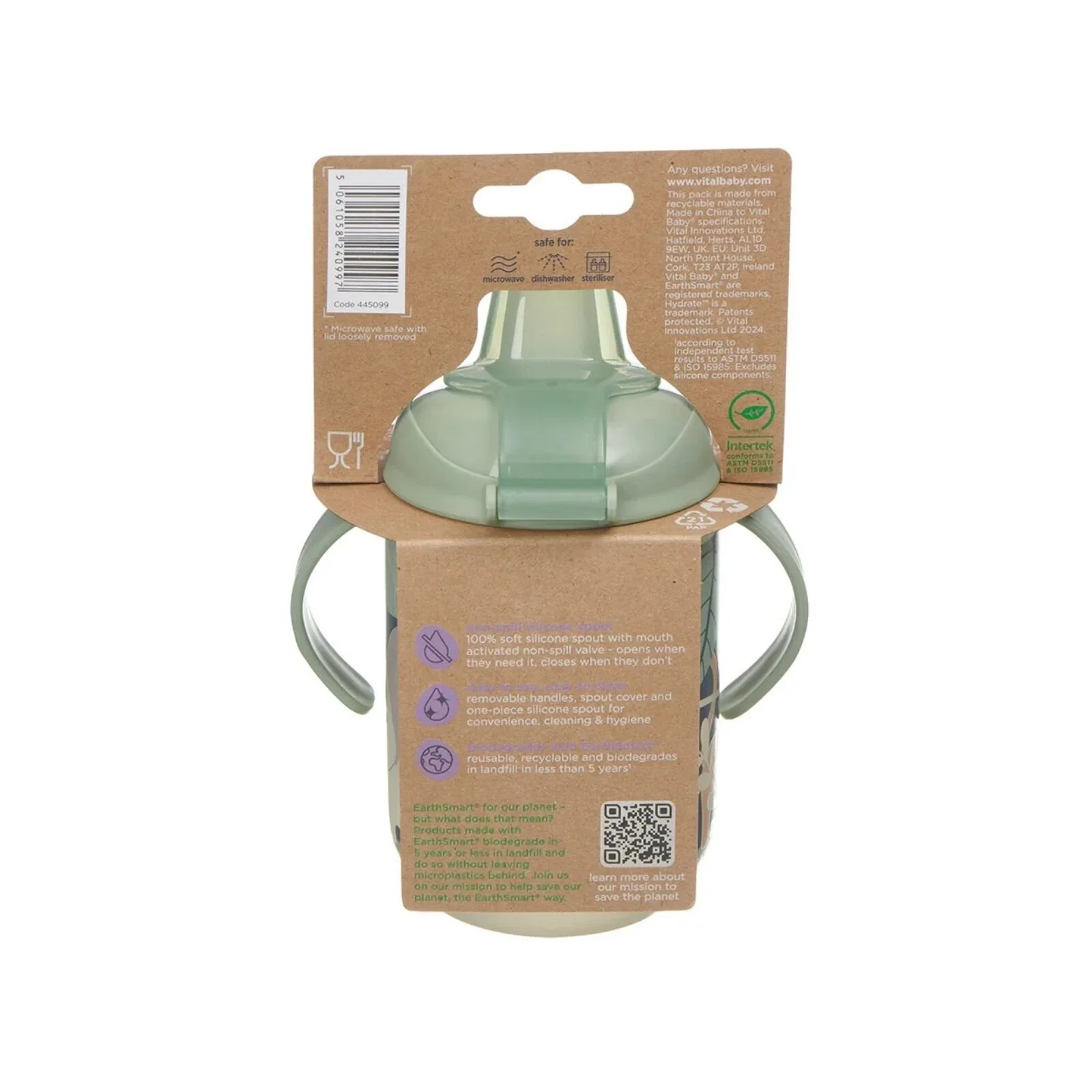 Vital Baby Hydrate Easy Sipper Cup 350ml - Jungle Glow - Image 4