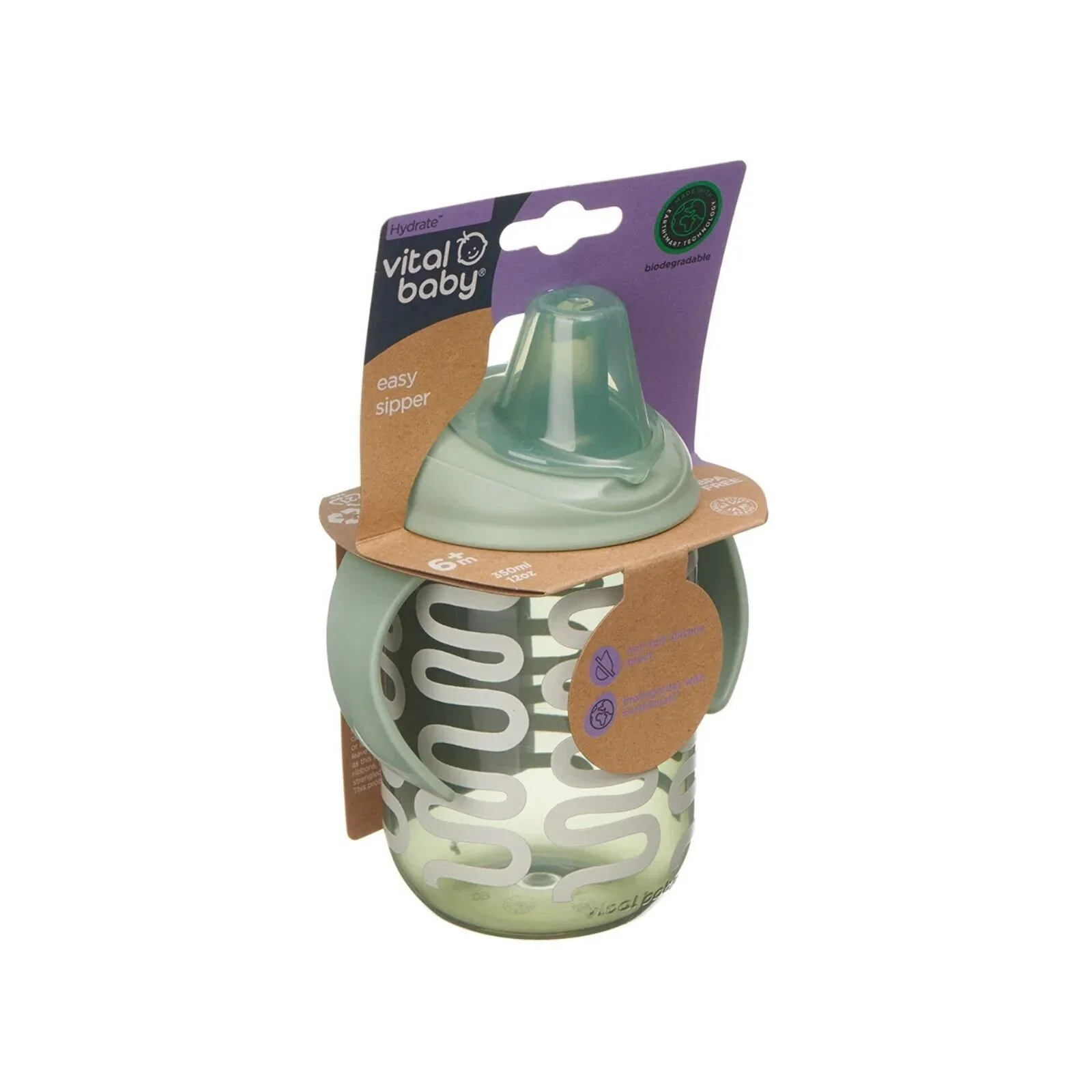 Vital Baby Hydrate Easy Sipper Cup 350ml - Natural Moss - Image 3