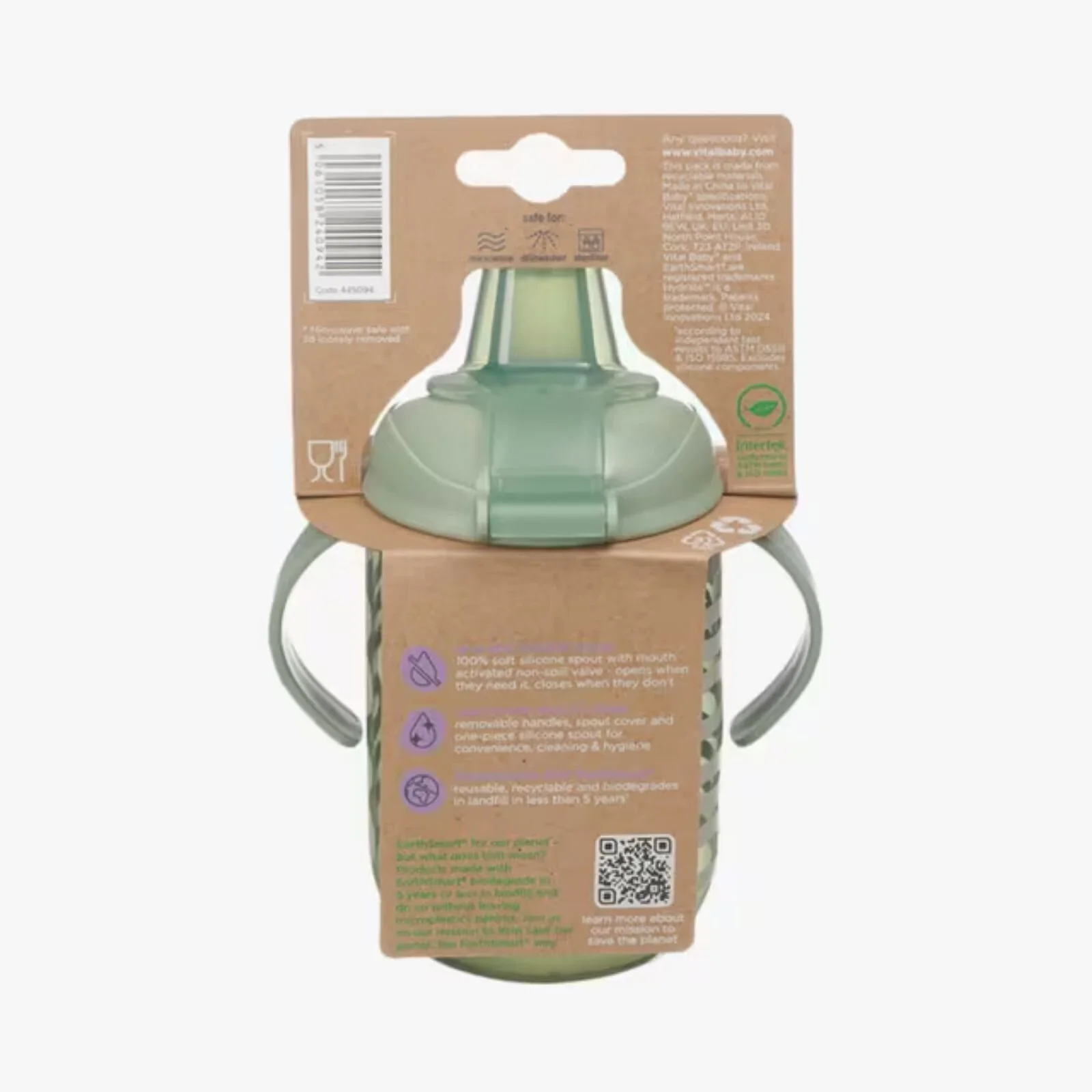Vital Baby Hydrate Easy Sipper Cup 350ml - Natural Moss - Image 4