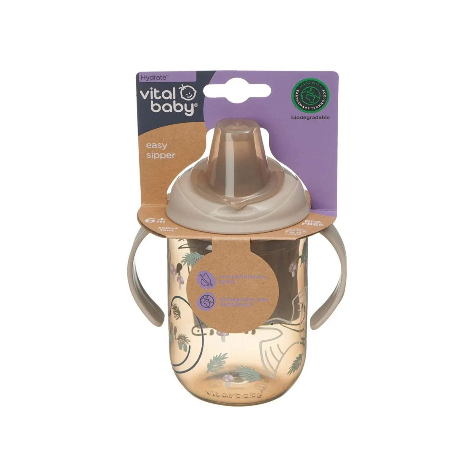 Vital Baby Hydrate Easy Sipper Cup 350ml - Natural Stone - Image 3