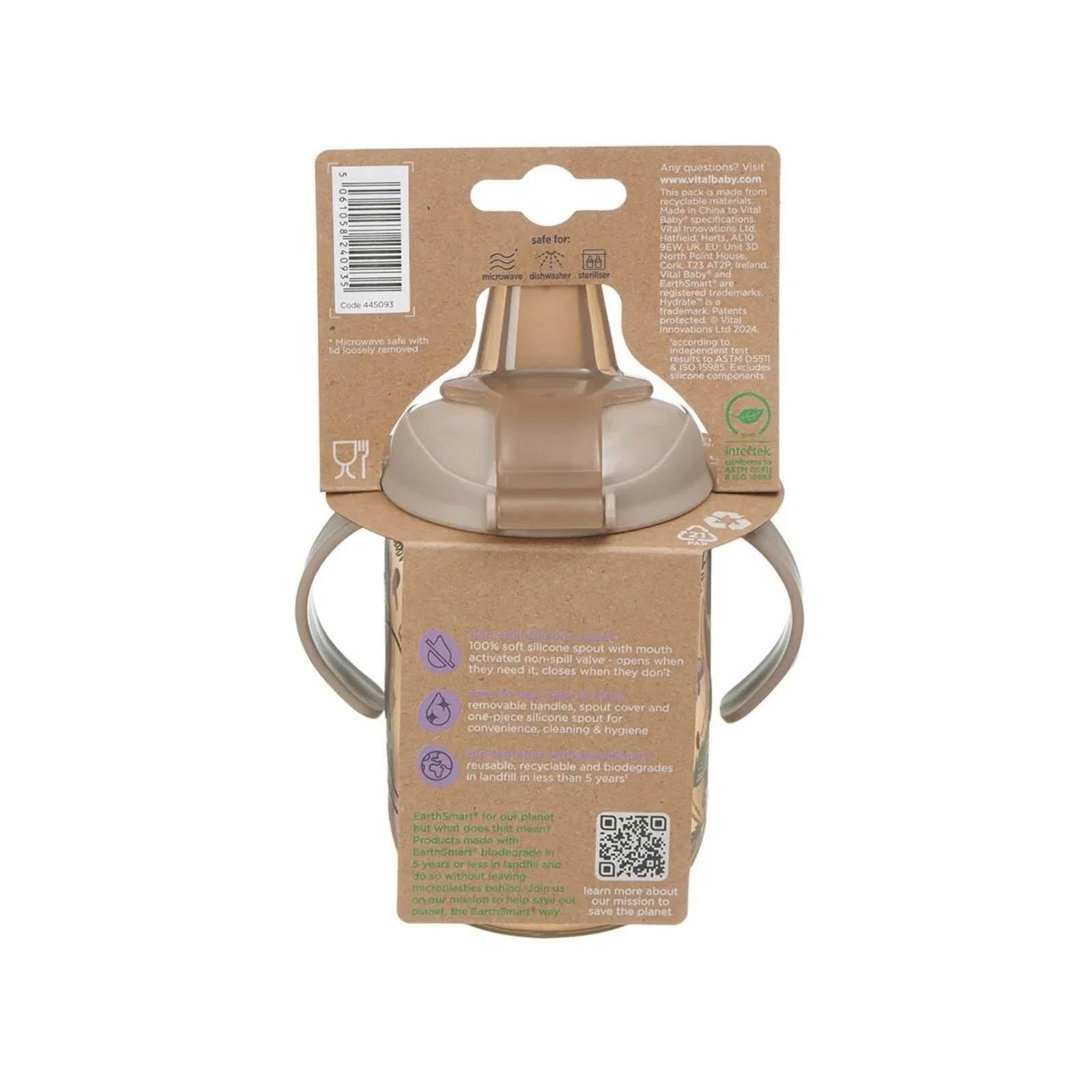 Vital Baby Hydrate Easy Sipper Cup 350ml - Natural Stone - Image 4