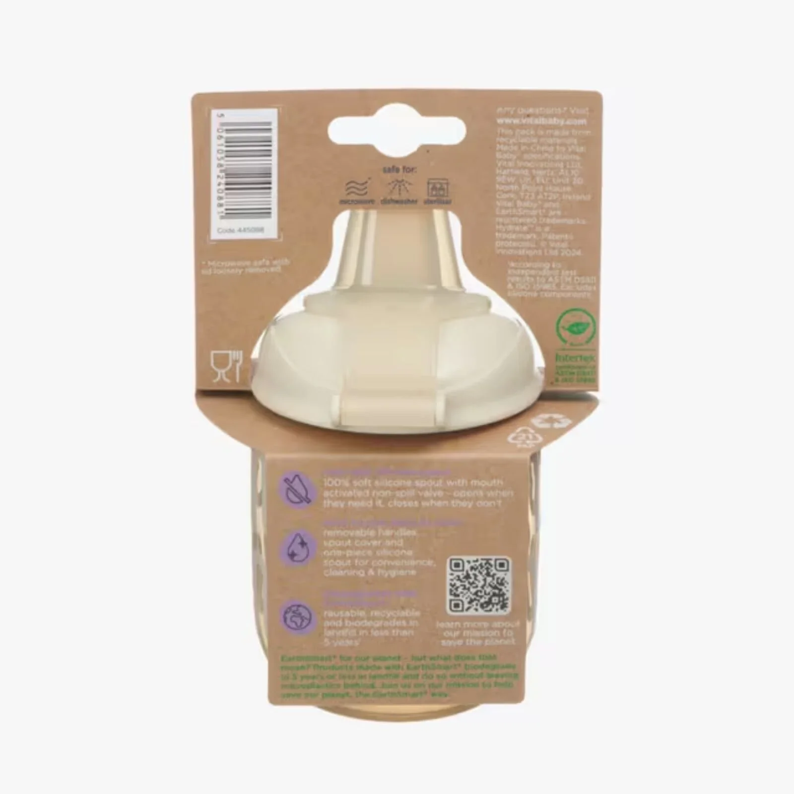 Vital Baby Hydrate Sipper Cup 270ml - Natural Oat - Image 4