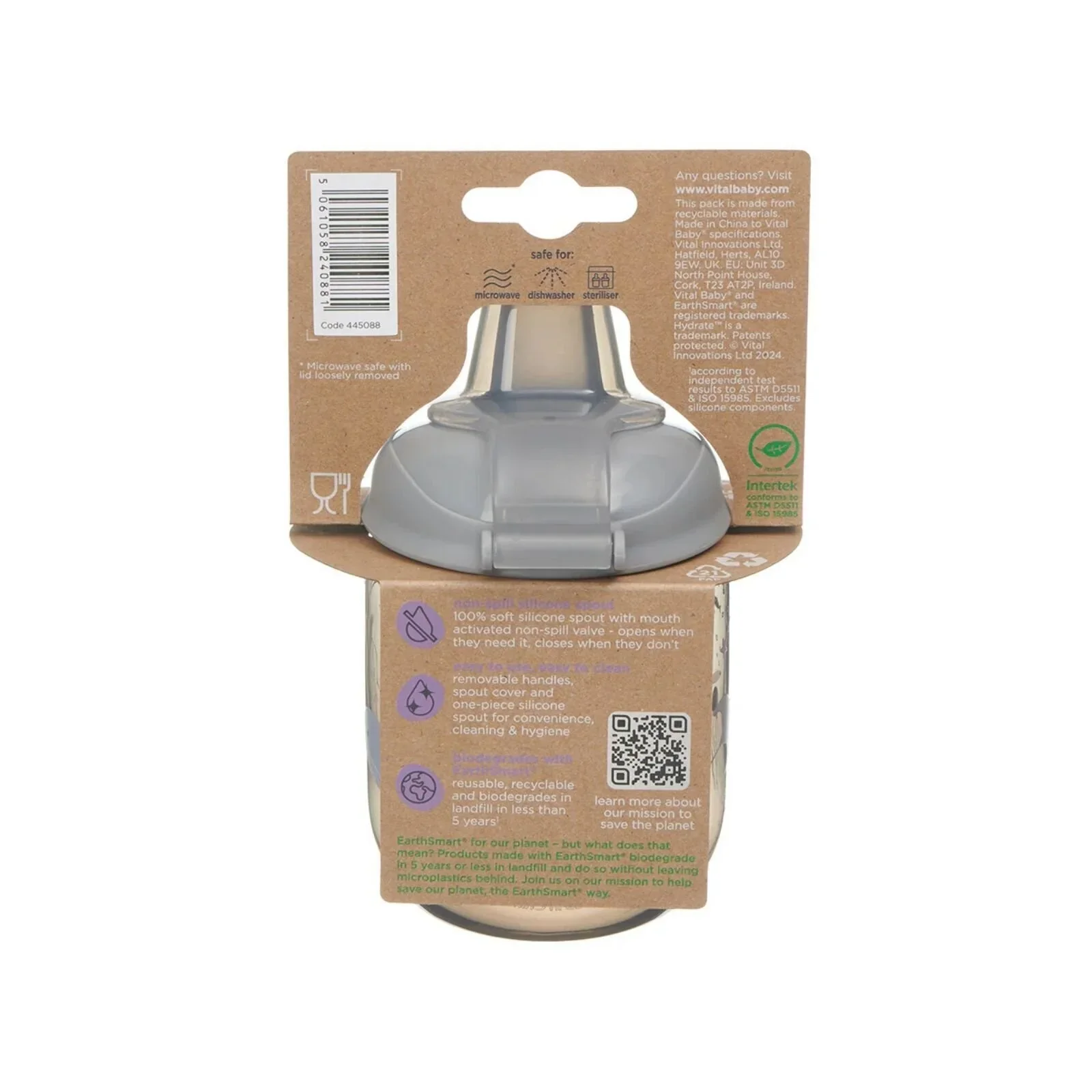 Vital Baby Hydrate Sipper Cup 270ml - Natural Storm - Image 4