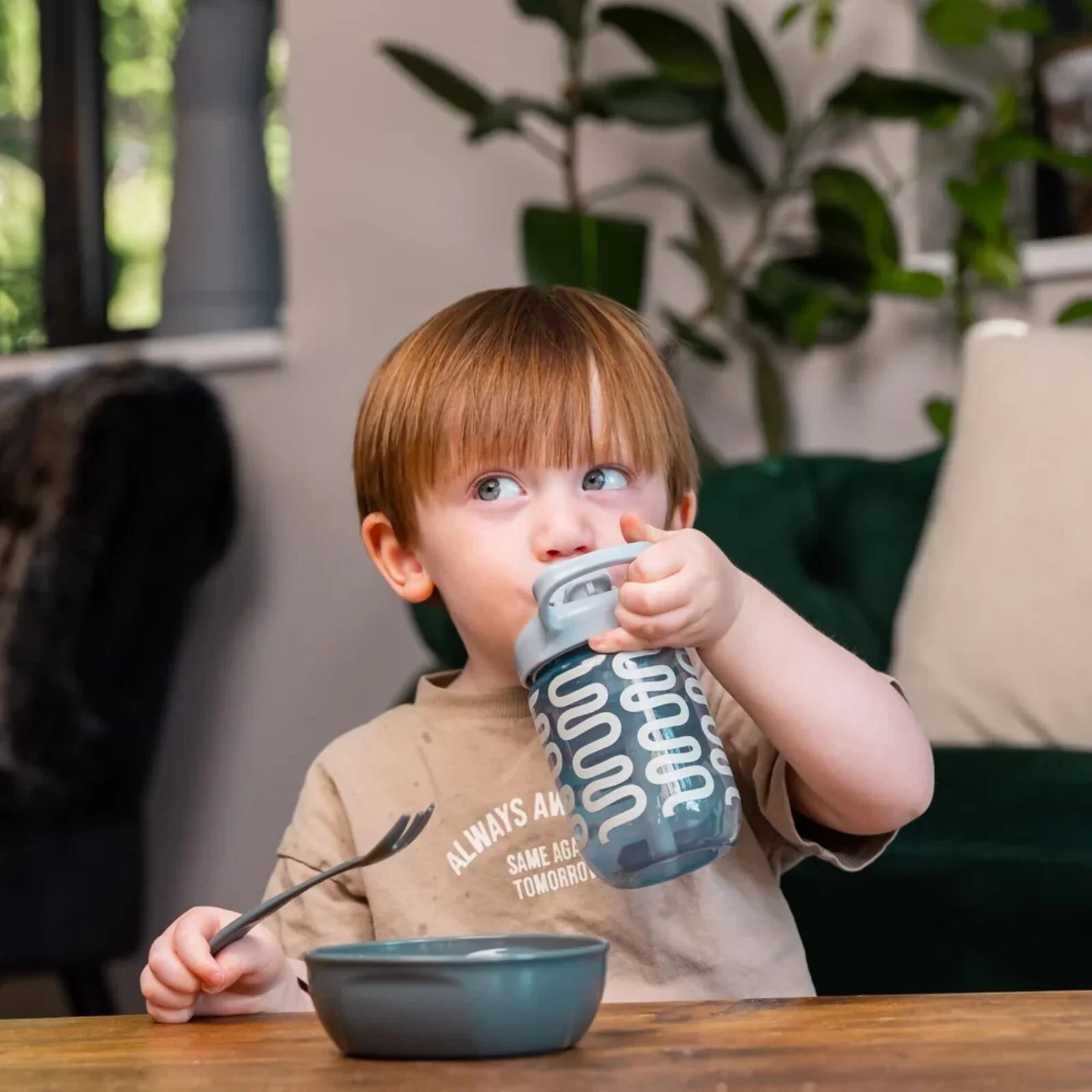Vital Baby Hydrate Sippy Straw Cup 350ml - Natural Sky - Image 5