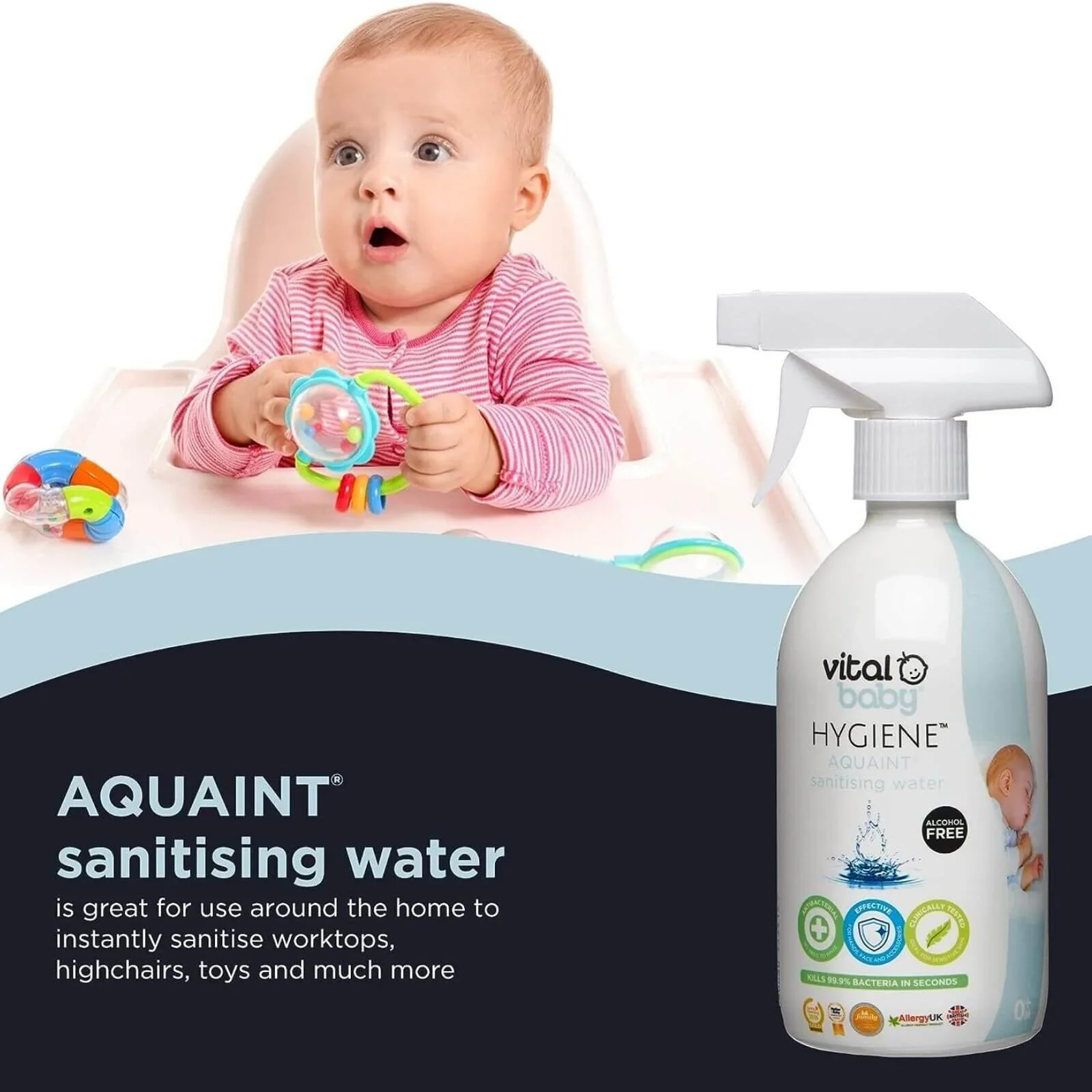 Vital Baby Hygiene Aquaint Cleansing Water 500ml - Image 4