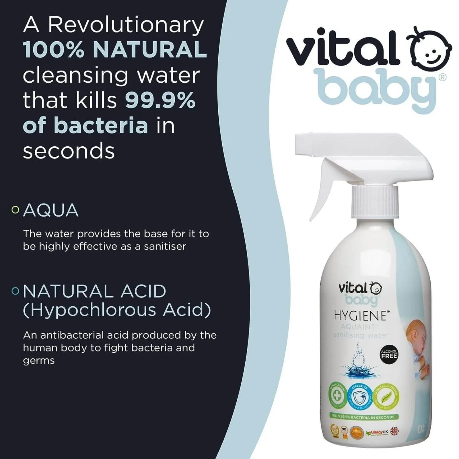 Vital Baby Hygiene Aquaint Cleansing Water 500ml - Image 5