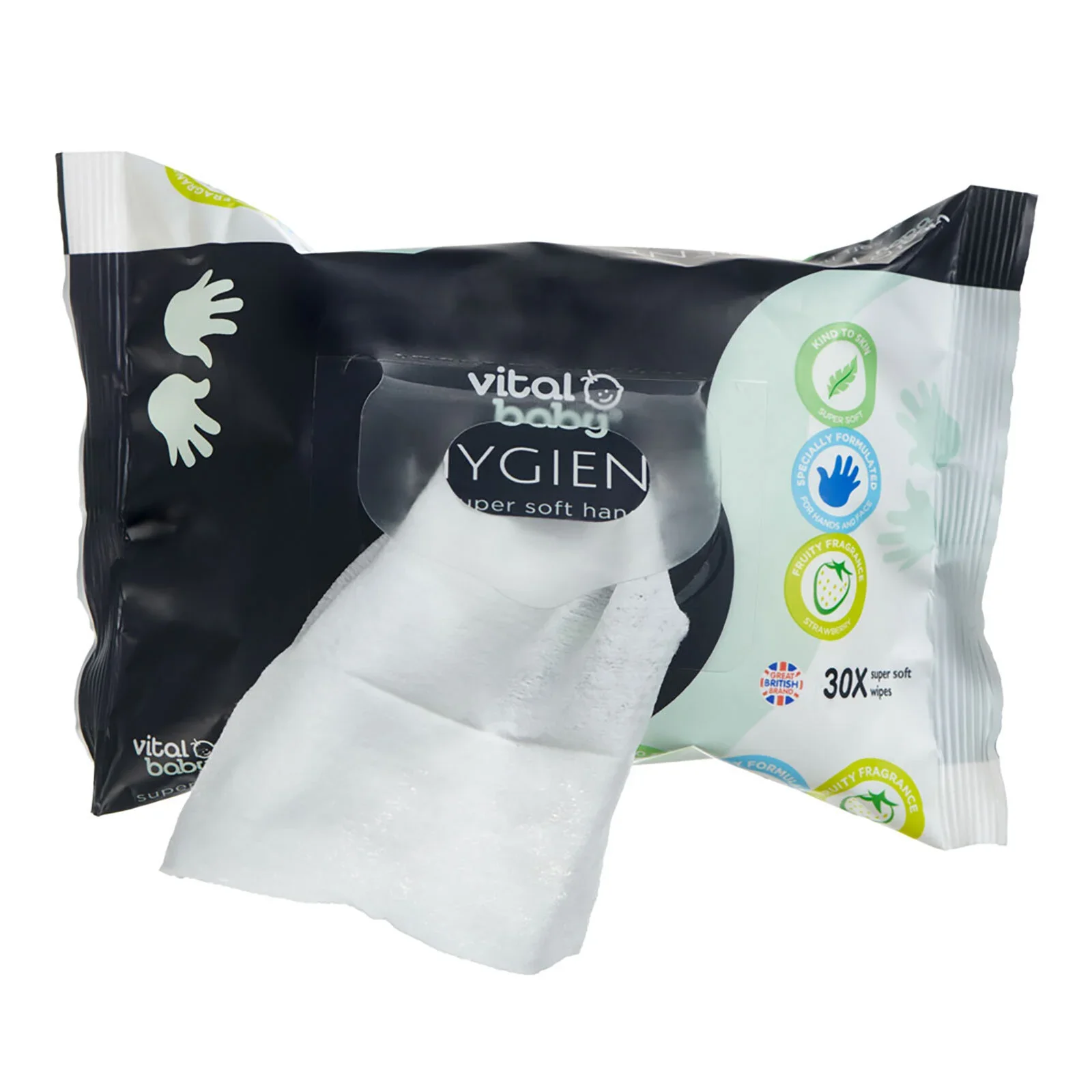 Vital Baby Hygiene Super Soft Hand & Face Wipes 30 pcs - Image 3