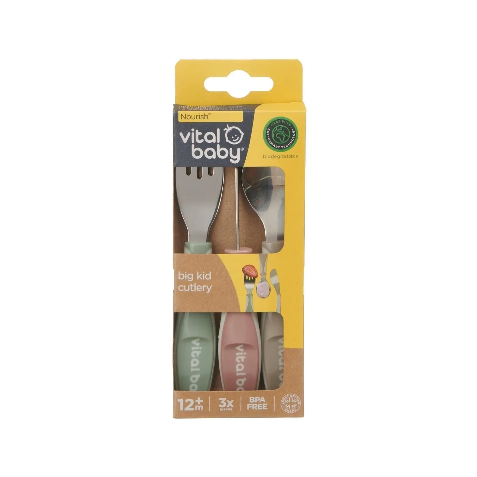 Vital Baby Nourish Big Kid Cutlery Pack of 3 - Natural - Image 2