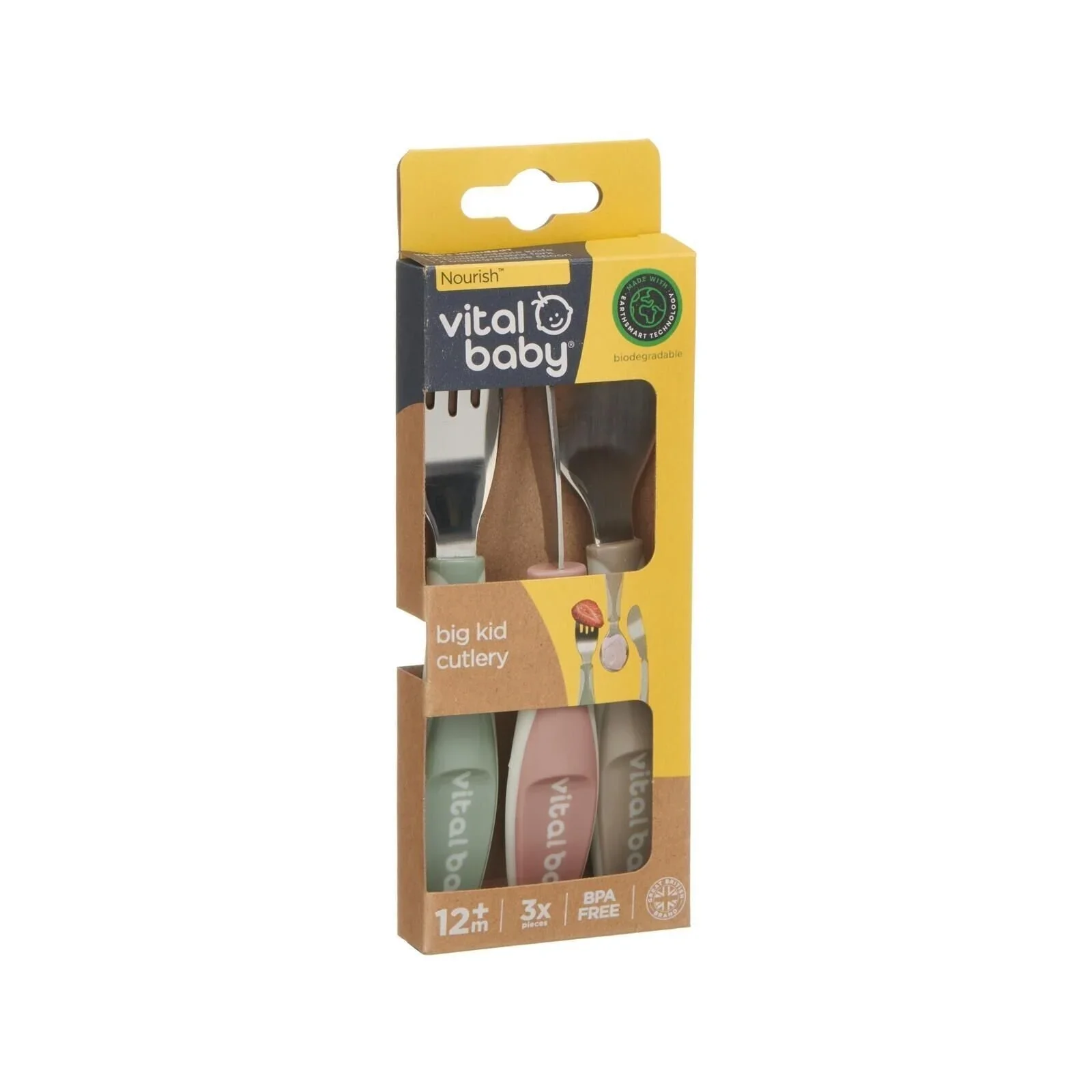 Vital Baby Nourish Big Kid Cutlery Pack of 3 - Natural - Image 3