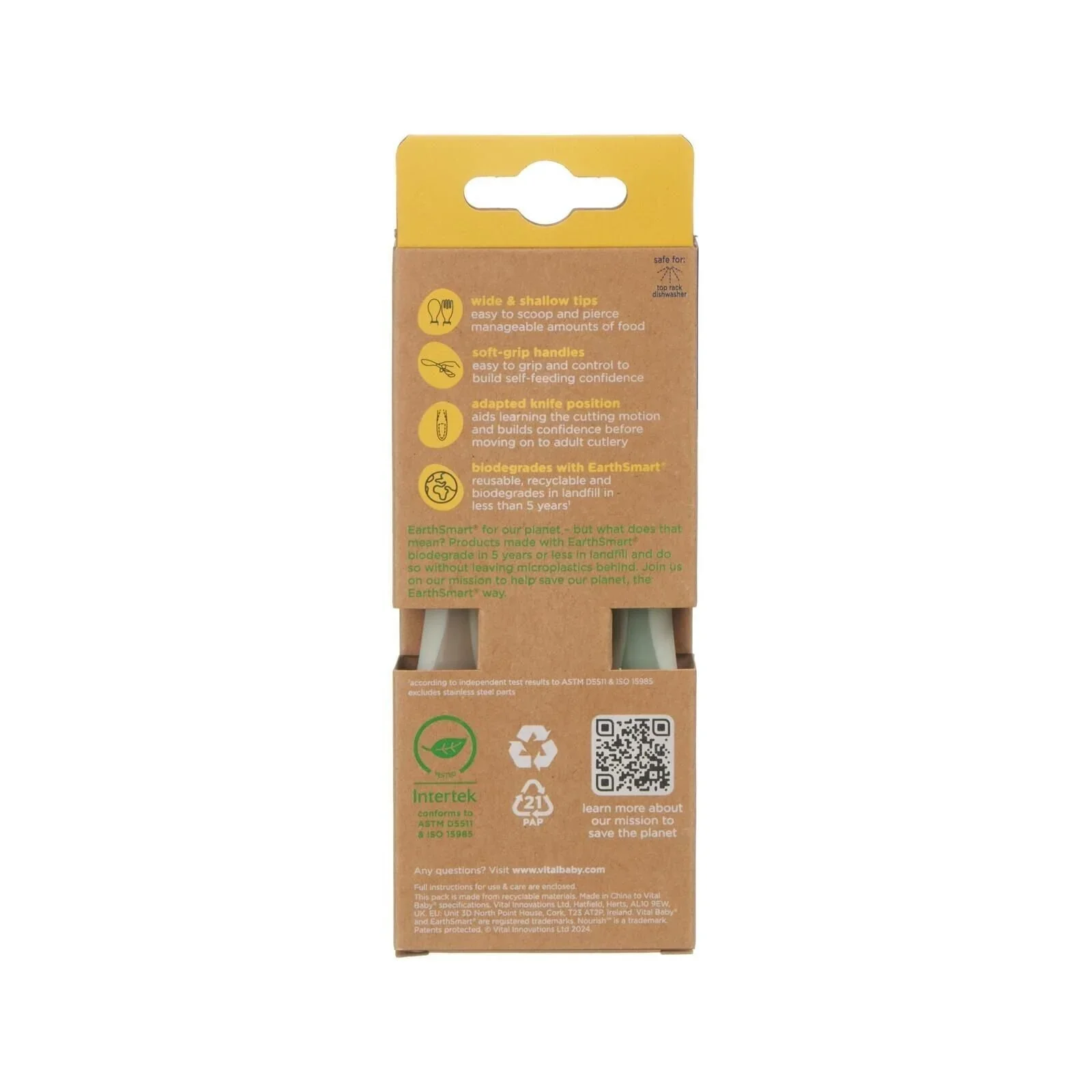 Vital Baby Nourish Big Kid Cutlery Pack of 3 - Natural - Image 4