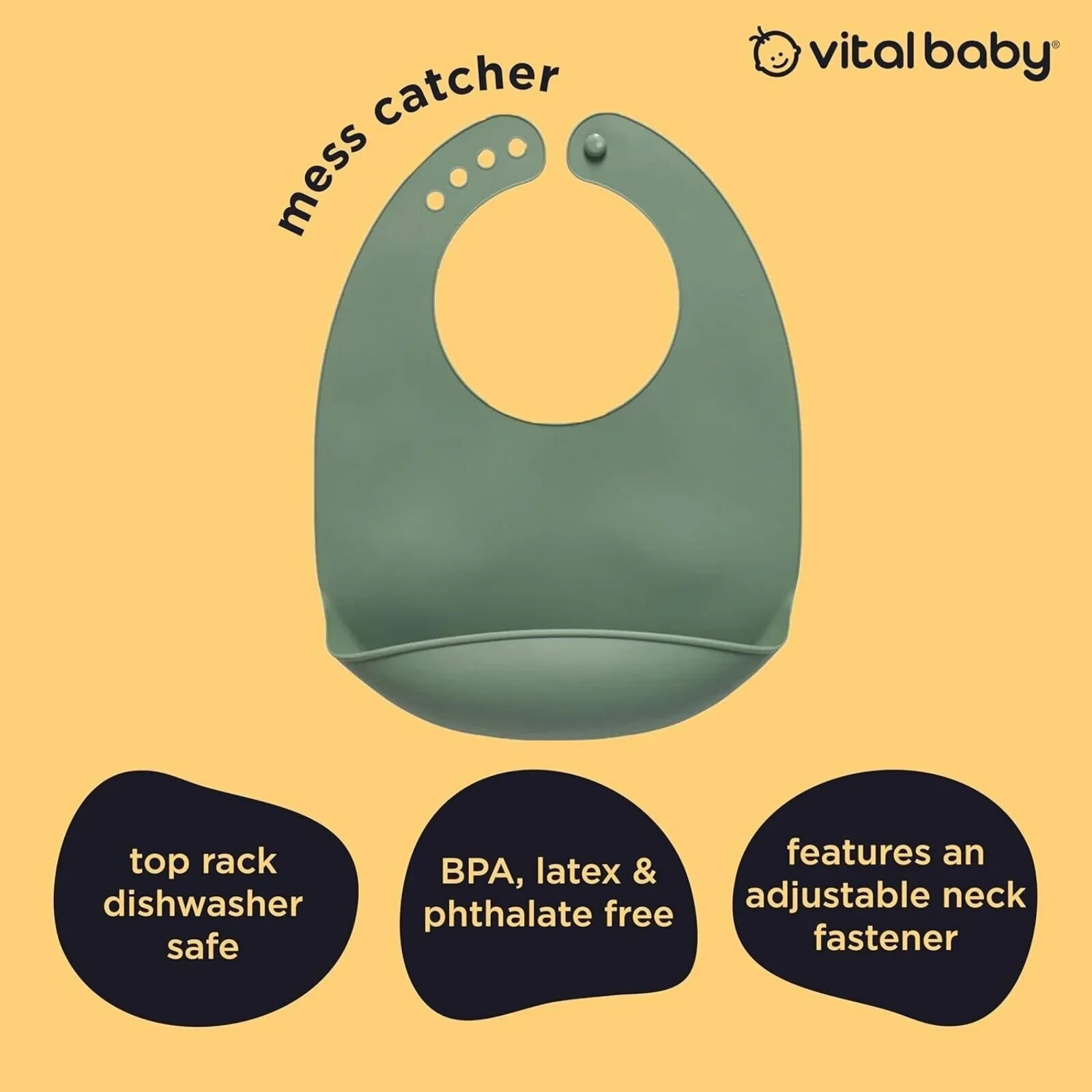 Vital Baby Nourish Mess Catcher - Natural Moss - Image 4