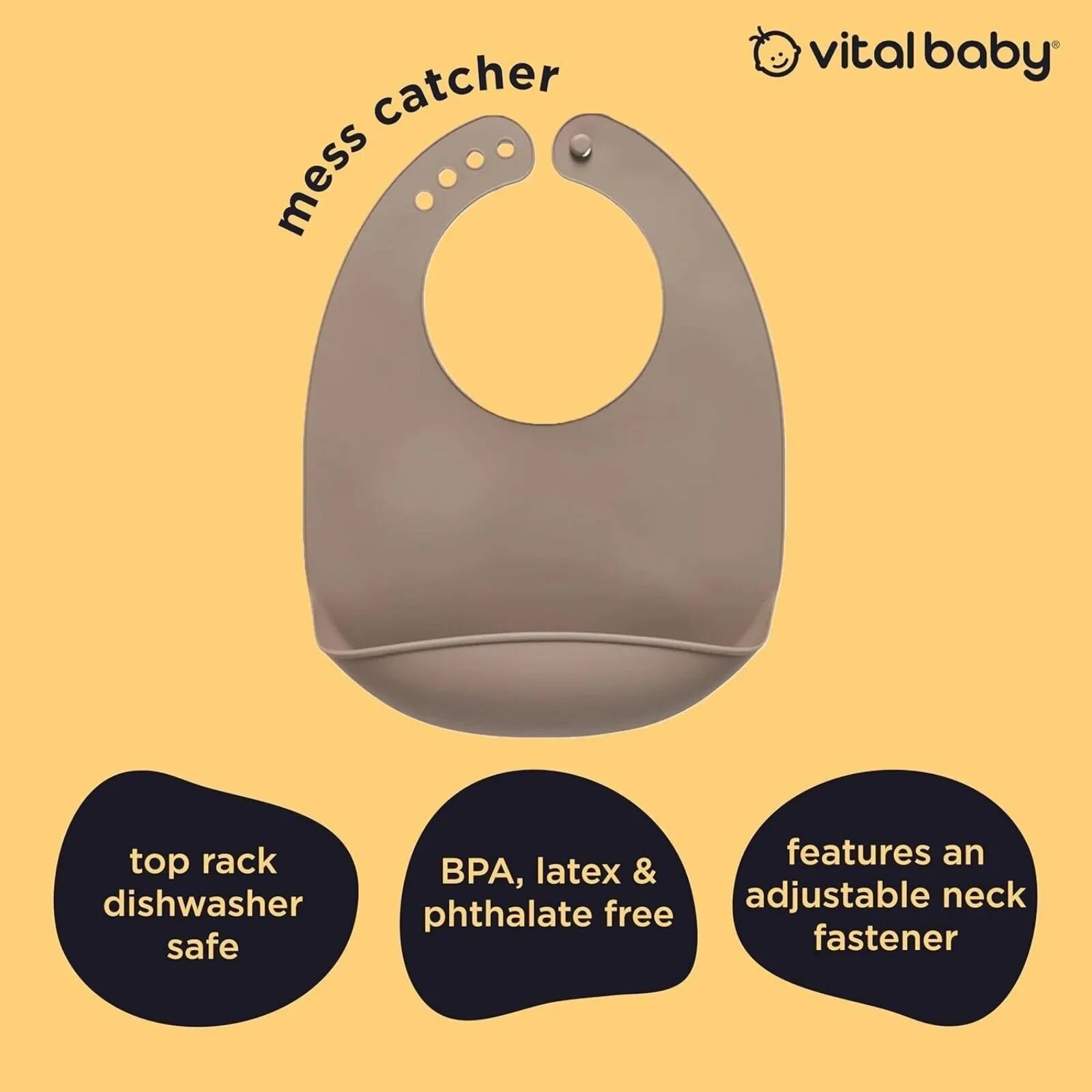 Vital Baby Nourish Mess Catcher - Natural Stone - Image 4