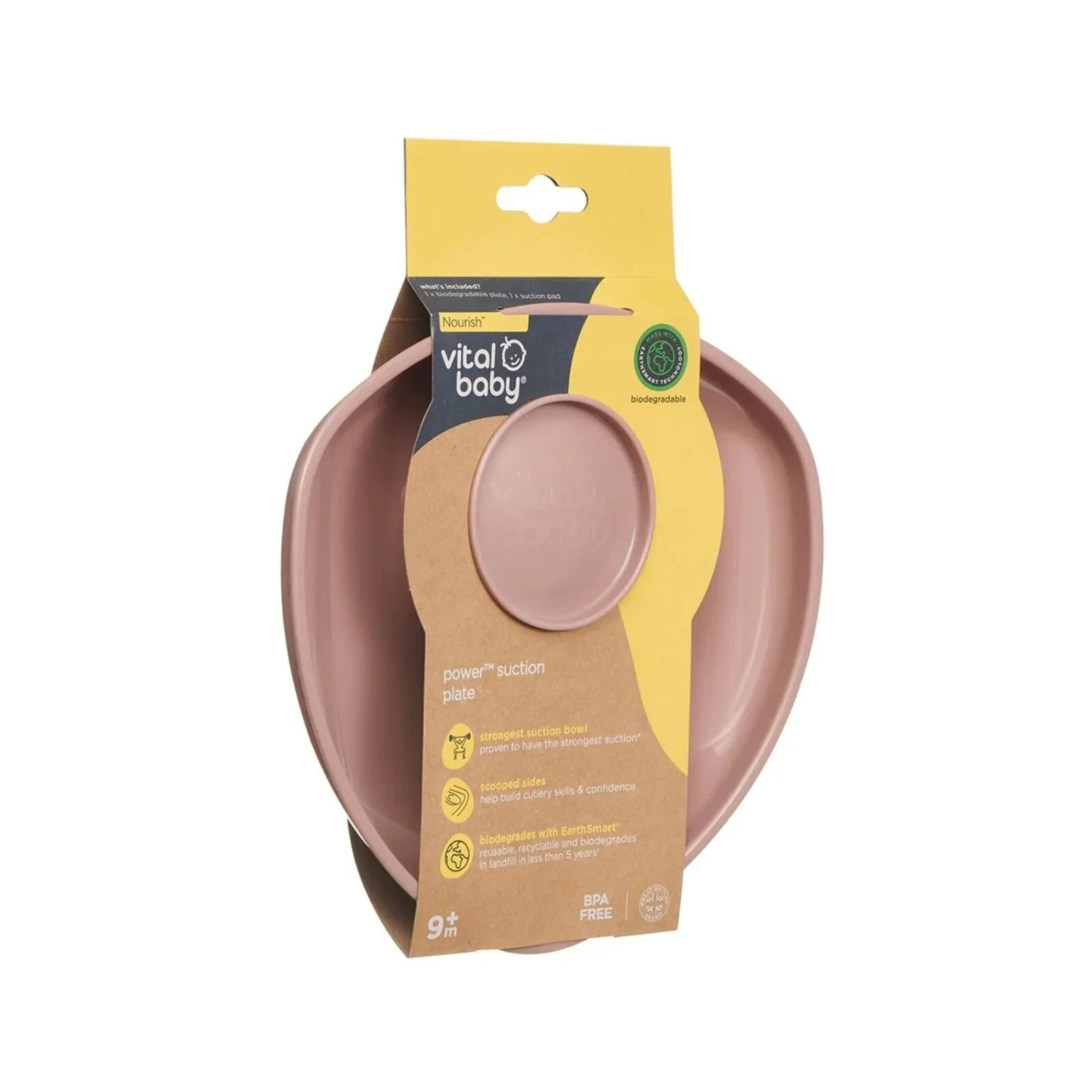 Vital Baby Nourish Power Suction Plate - Natural Berry - Image 4