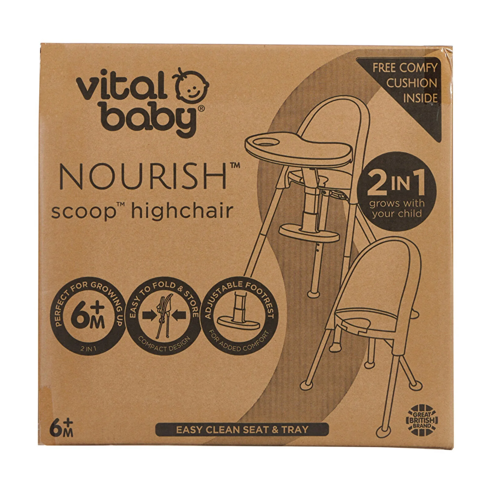Vital Baby Nourish Scoop Highchair - Image 8