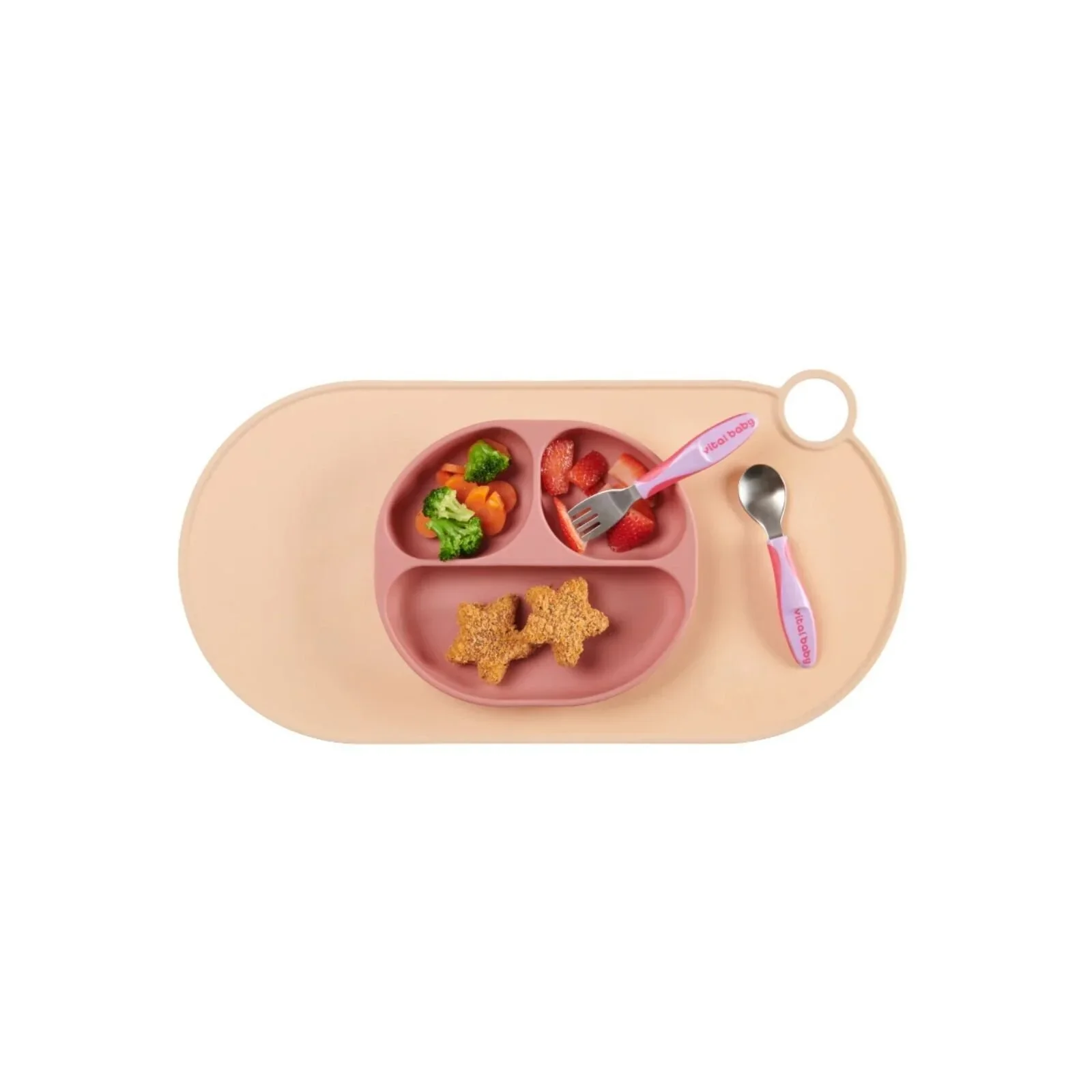 Vital Baby Nourish Silicone Suction Plate - Blush Raspberry - Image 4