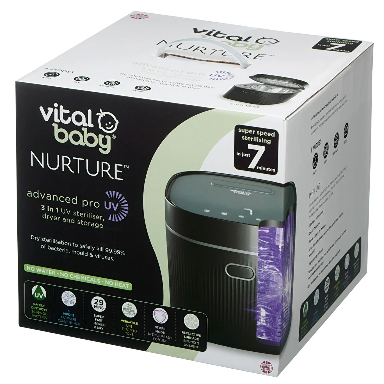 Vital Baby Nurture Advanced Pro UV Steriliser & Dryer - Black - Image 5