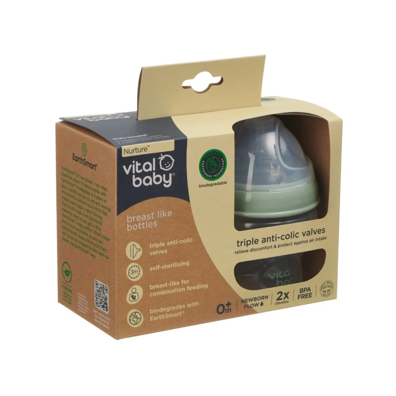Vital Baby Nurture Breast Like Feeding Bottle 150ml Pack of 2 - Image 4