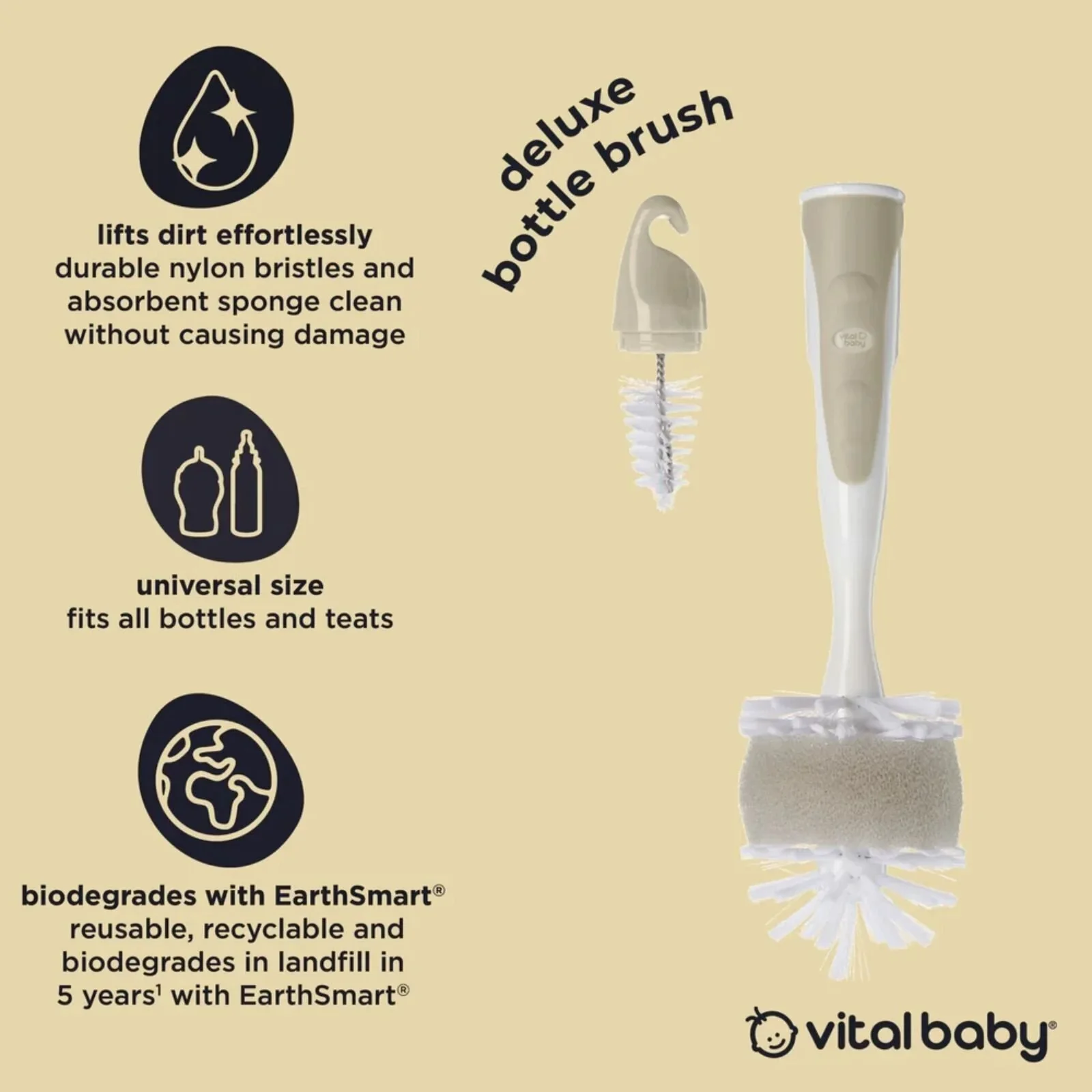 Vital Baby Nurture Deluxe Baby Bottle Brush - Image 2