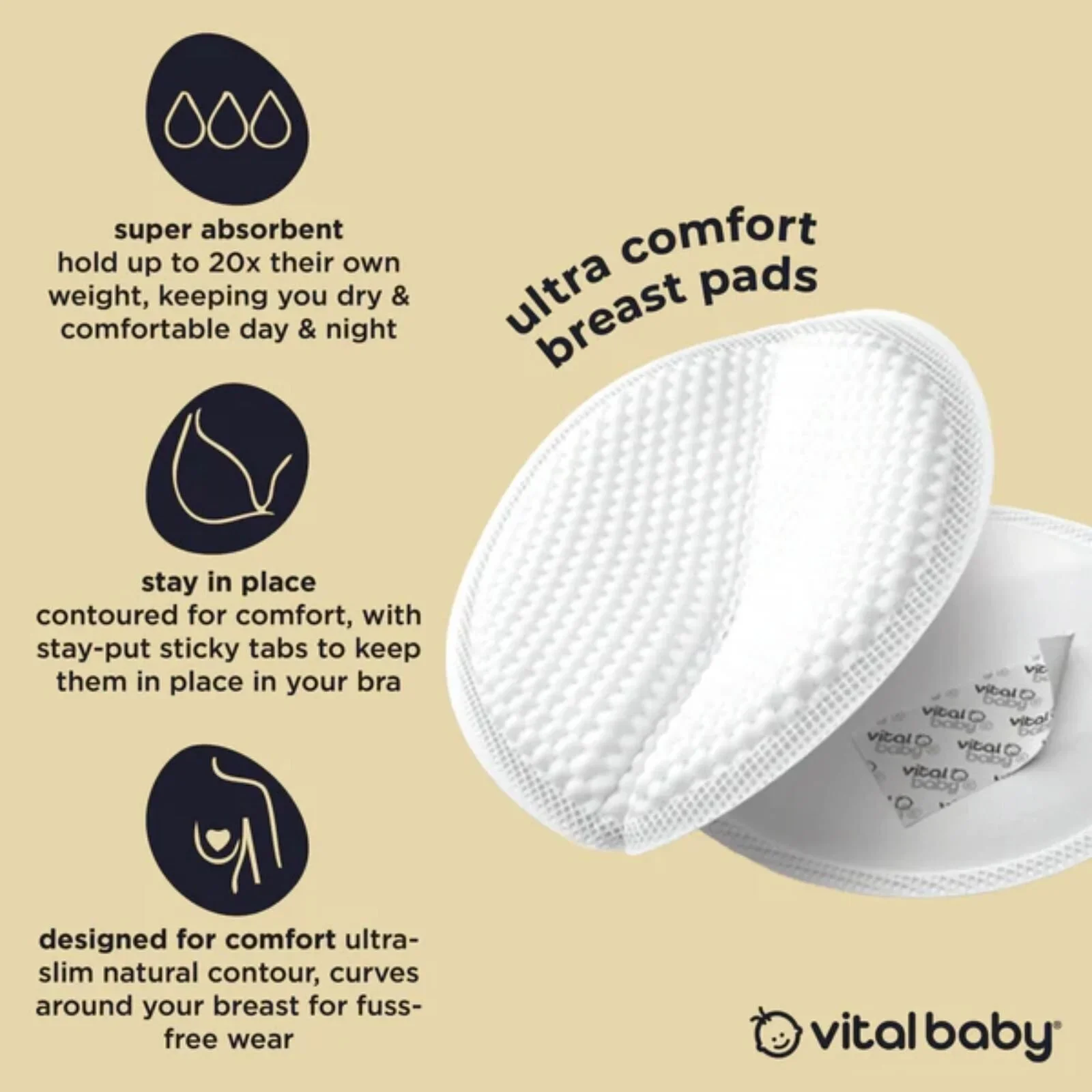 Vital Baby Nurture Ultra Comfort Breast Pads 56 pcs - Image 3