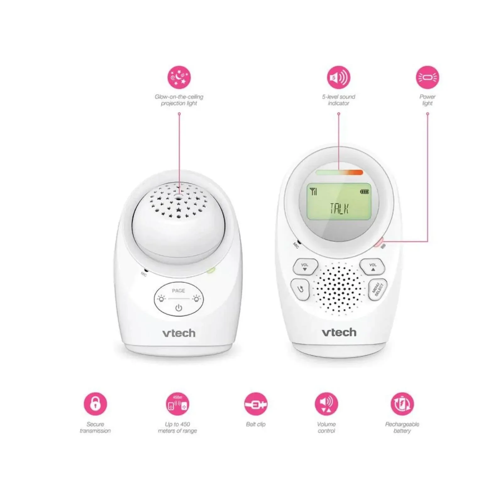 Vtech Digital Audio Monitor with Night Light & Projection - Image 6