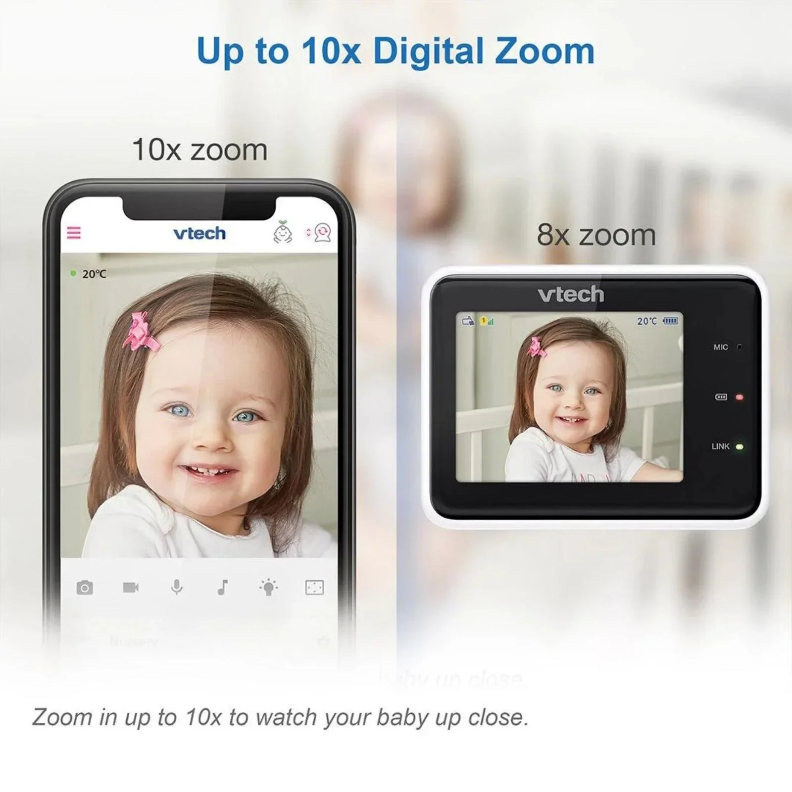 VTech RM2751 2.8" Smart Wi-Fi Baby Monitor - Image 10