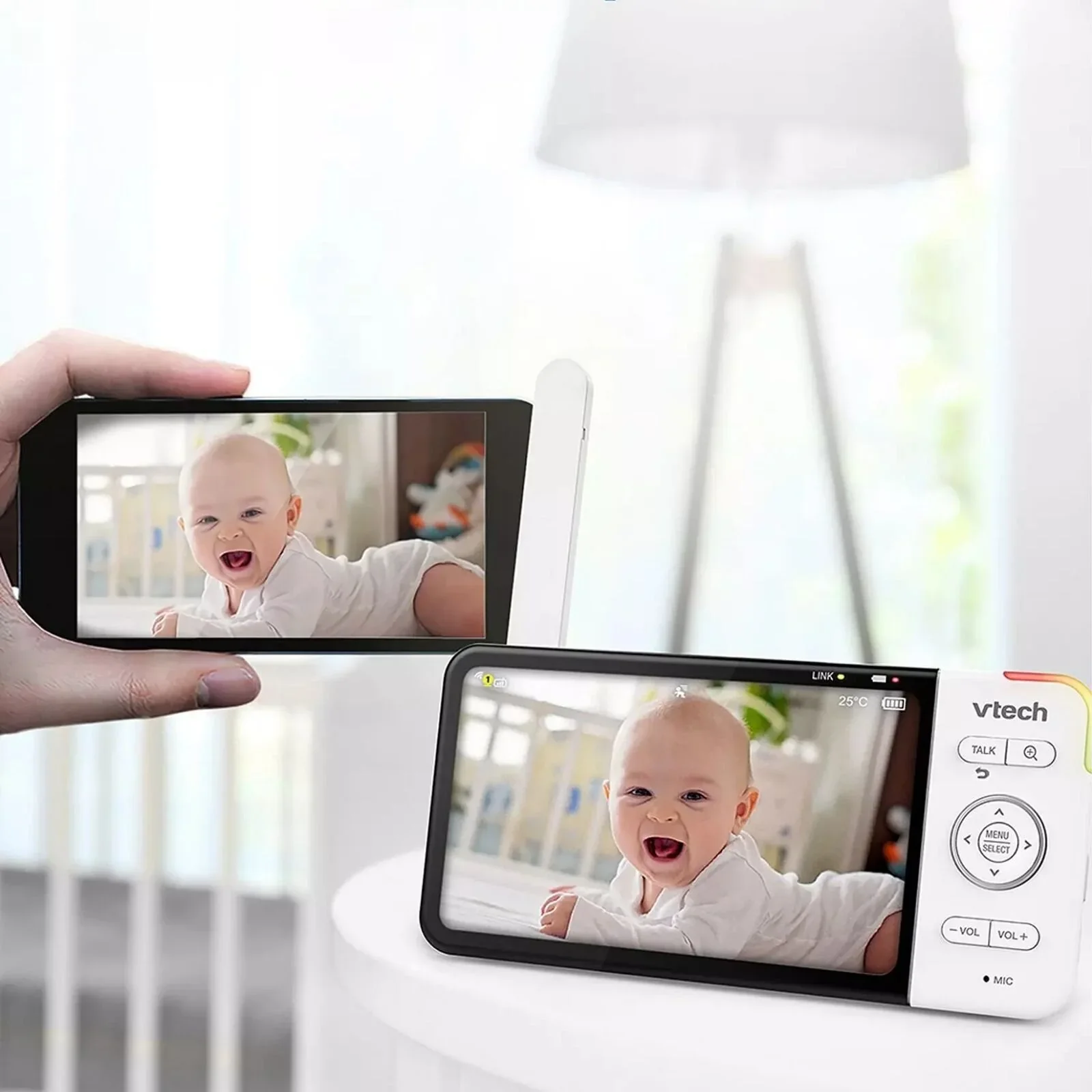 VTech RM5755HD 5" Smart Wi-Fi 1080p Video Baby Monitor - Image 4