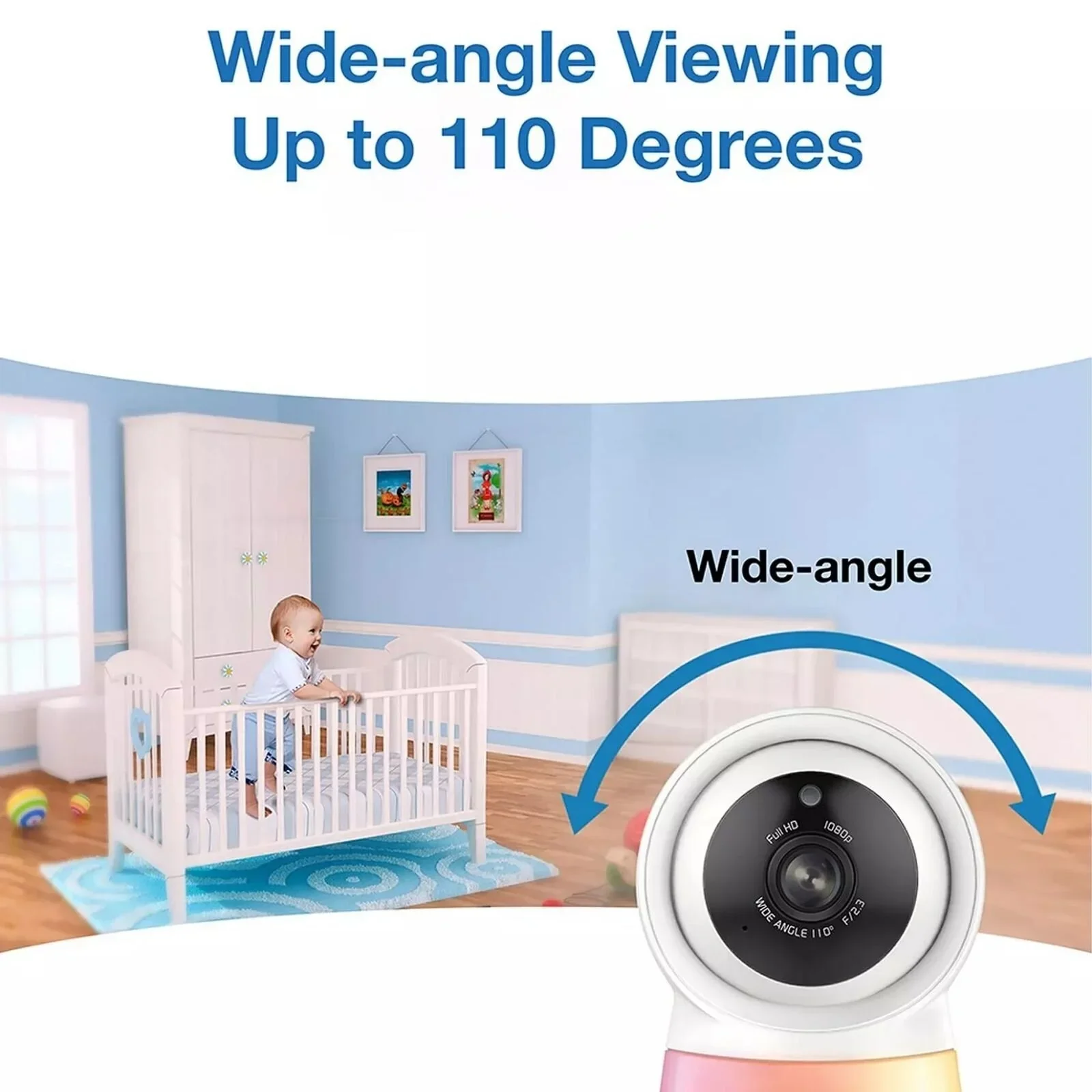 VTech RM5755HD 5" Smart Wi-Fi 1080p Video Baby Monitor - Image 6