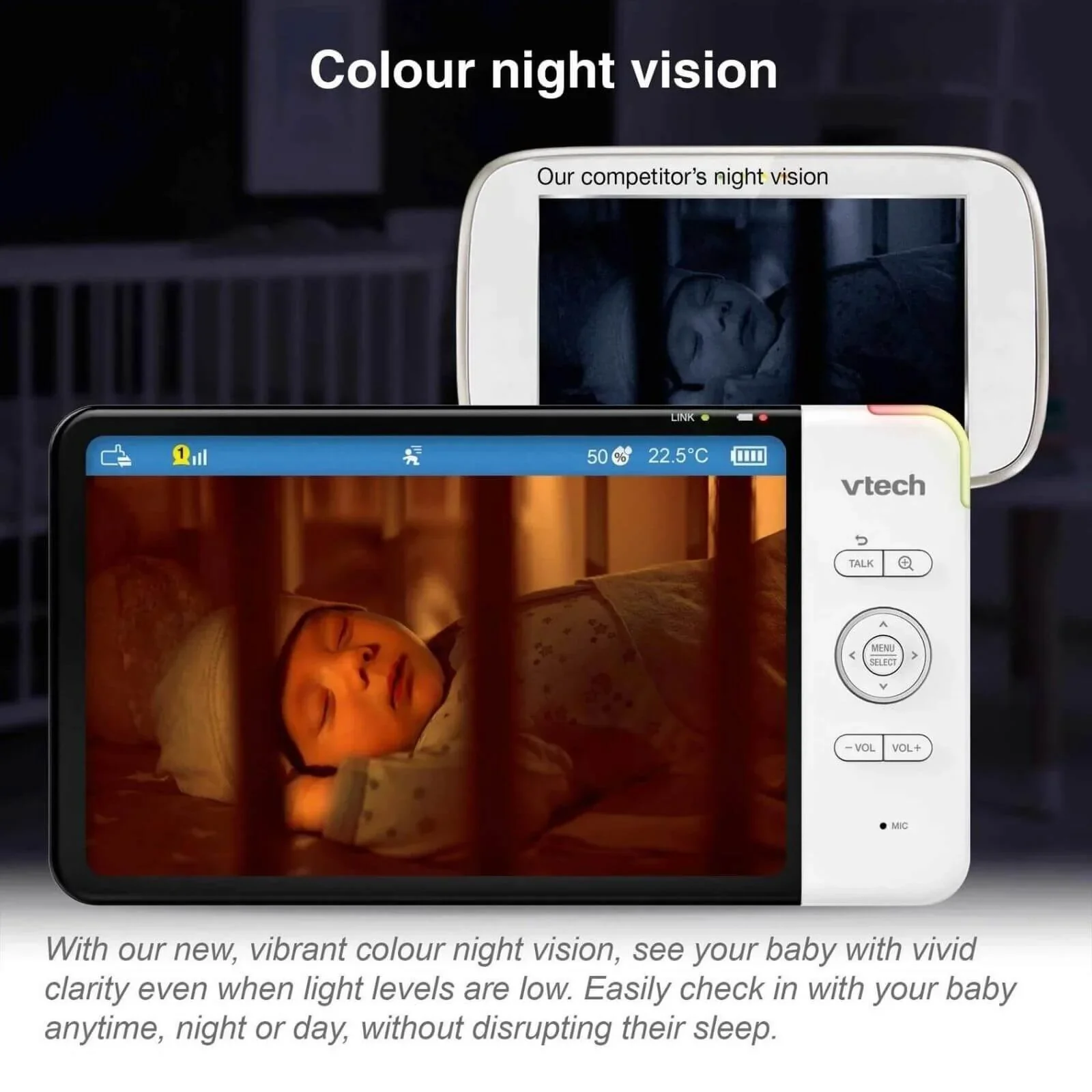 VTech RM7767HD 7inch Smart Wi-Fi Baby Monitor - Image 7
