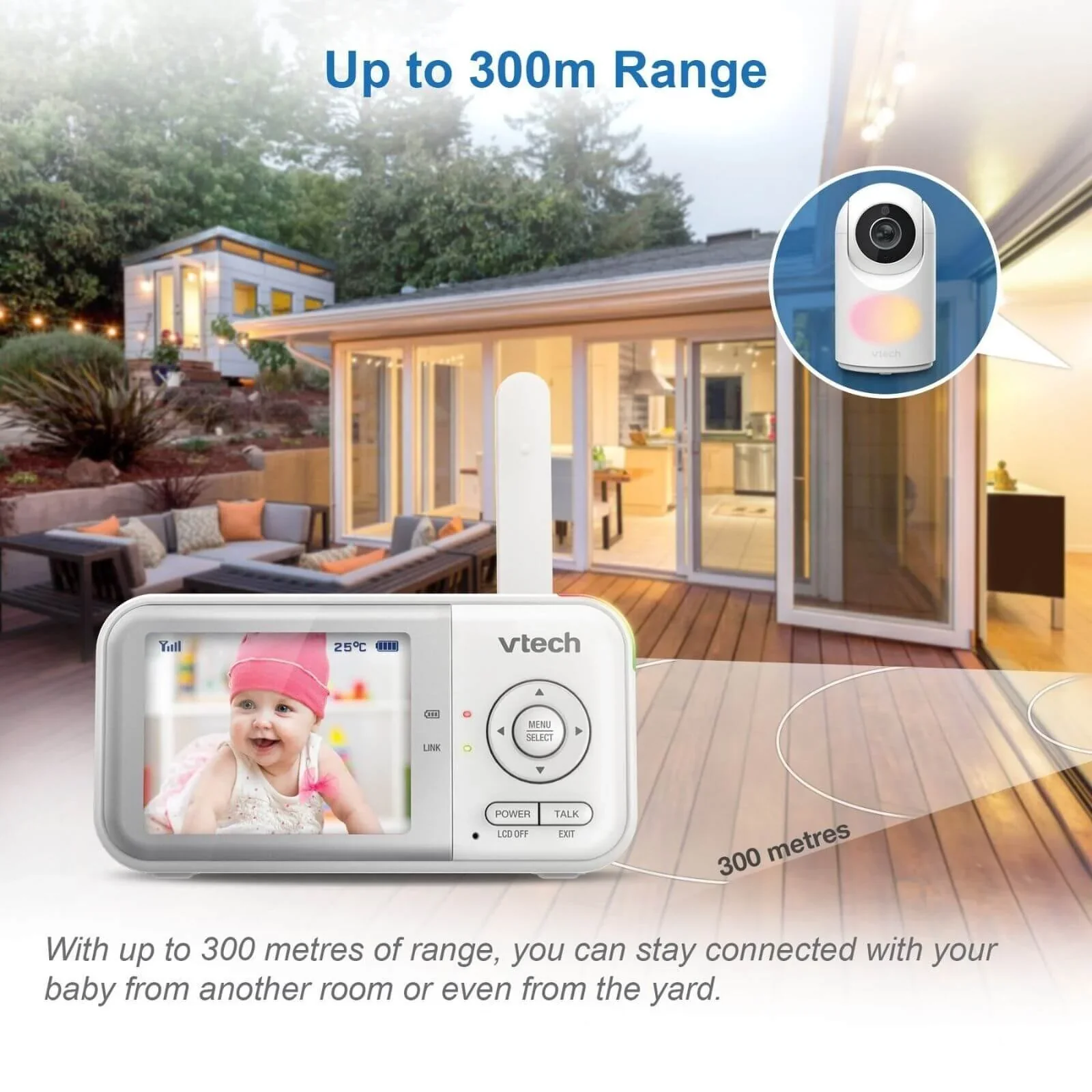 VTech - VM3263 2.8" Pan & Tilt Video Monitor with Night Light - Image 7