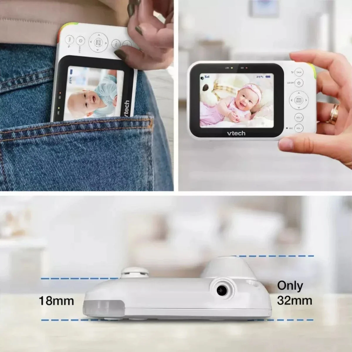 VTech VM4263 3.5" Pan & Tilt Video Monitor - Image 9