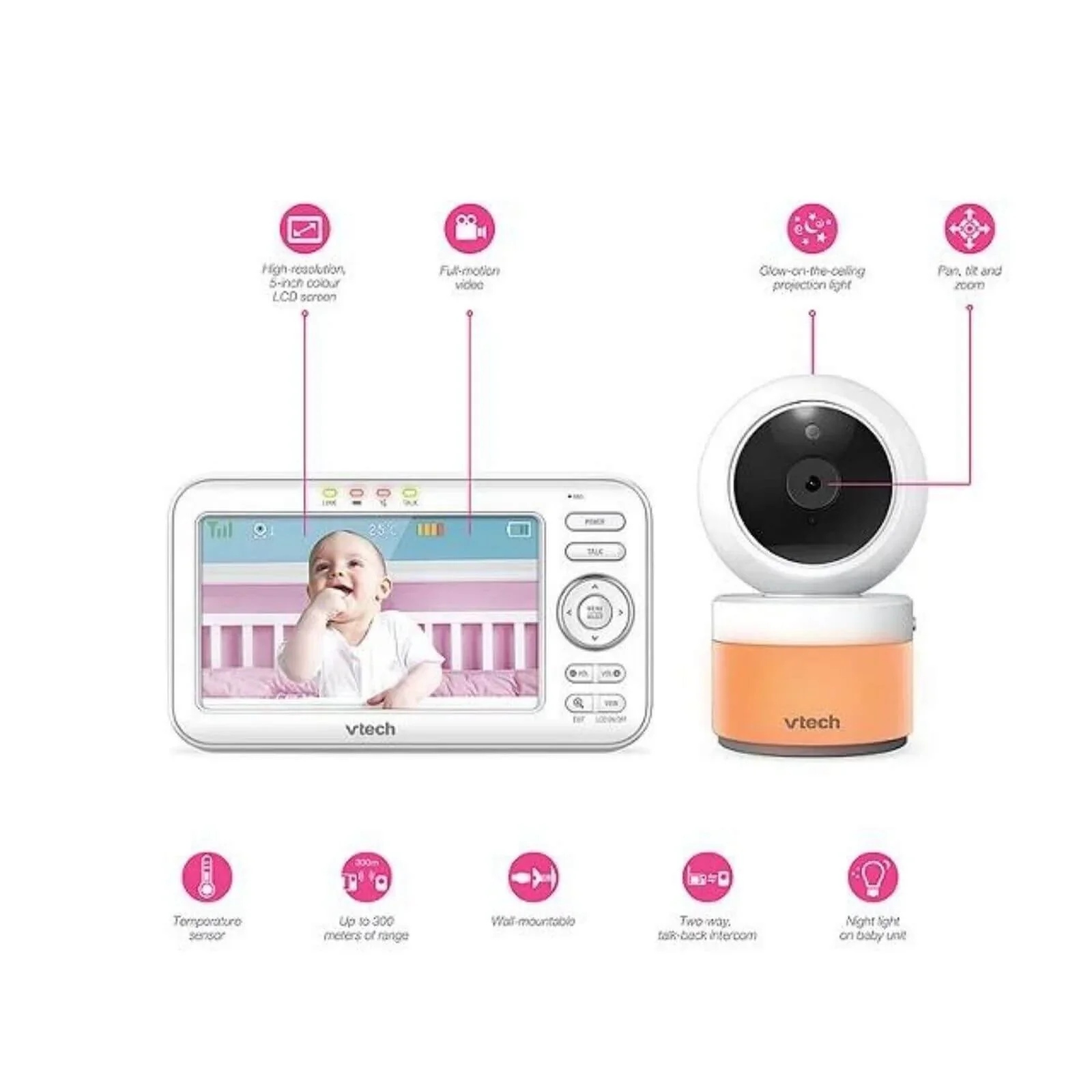 VTech VM5463 5" Digital Baby Monitor - Image 4