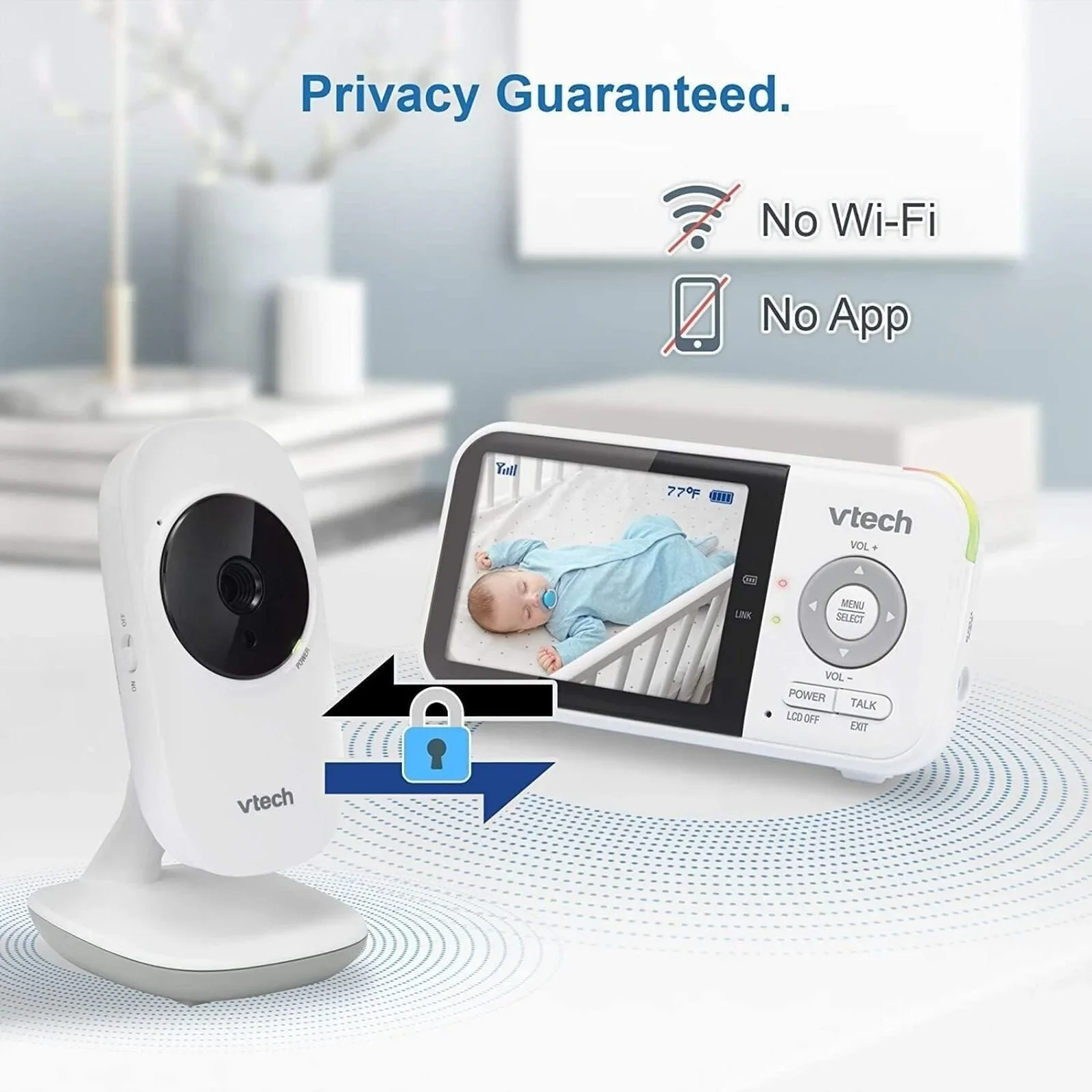 VTech VM819 2.8" Digital Video Baby Monitor with Adjustable Camera - Image 5